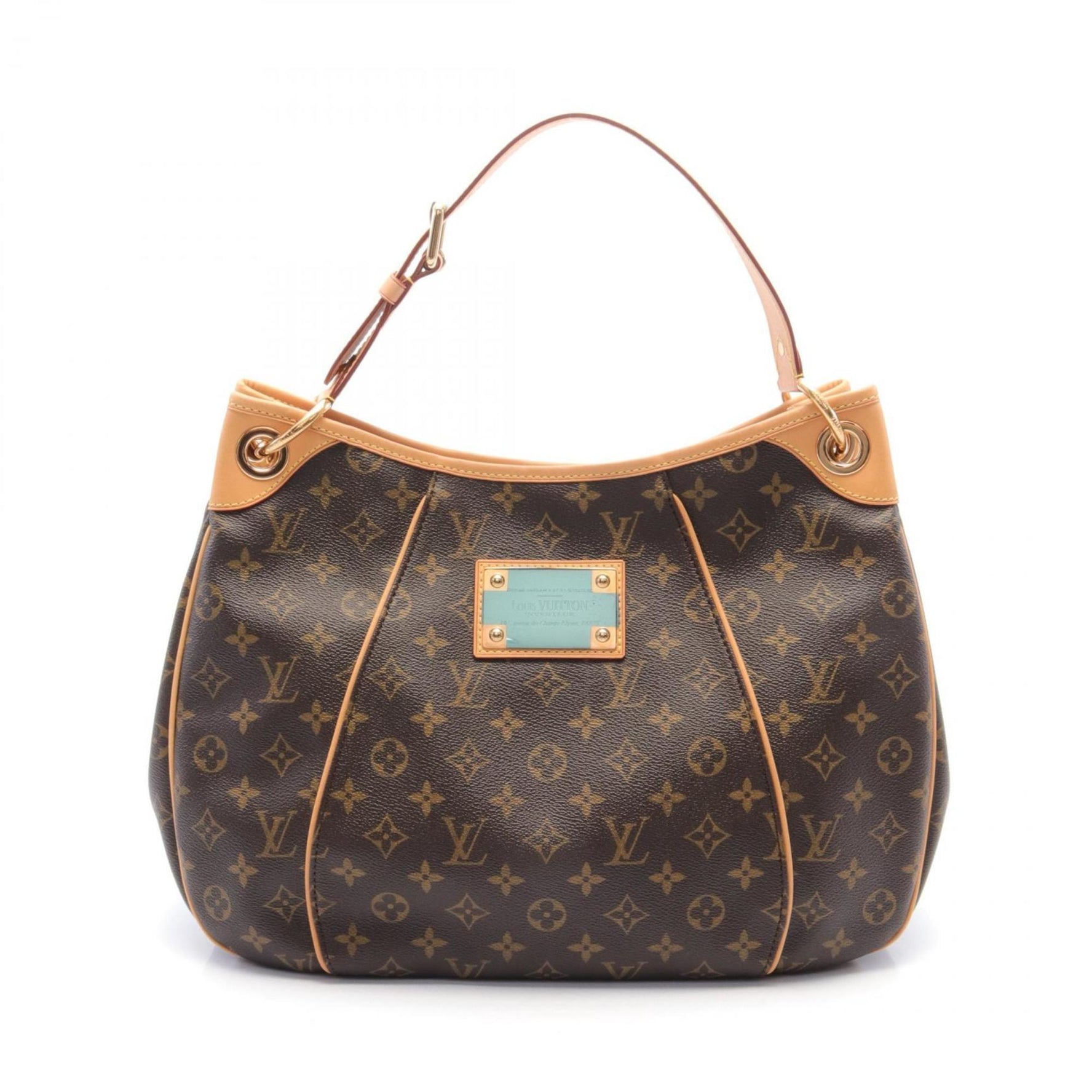 Louis Vuitton Galliera PM Shoulder Bag, Coated Canvas, Leather, Monogram, Women's, Brown, M56382