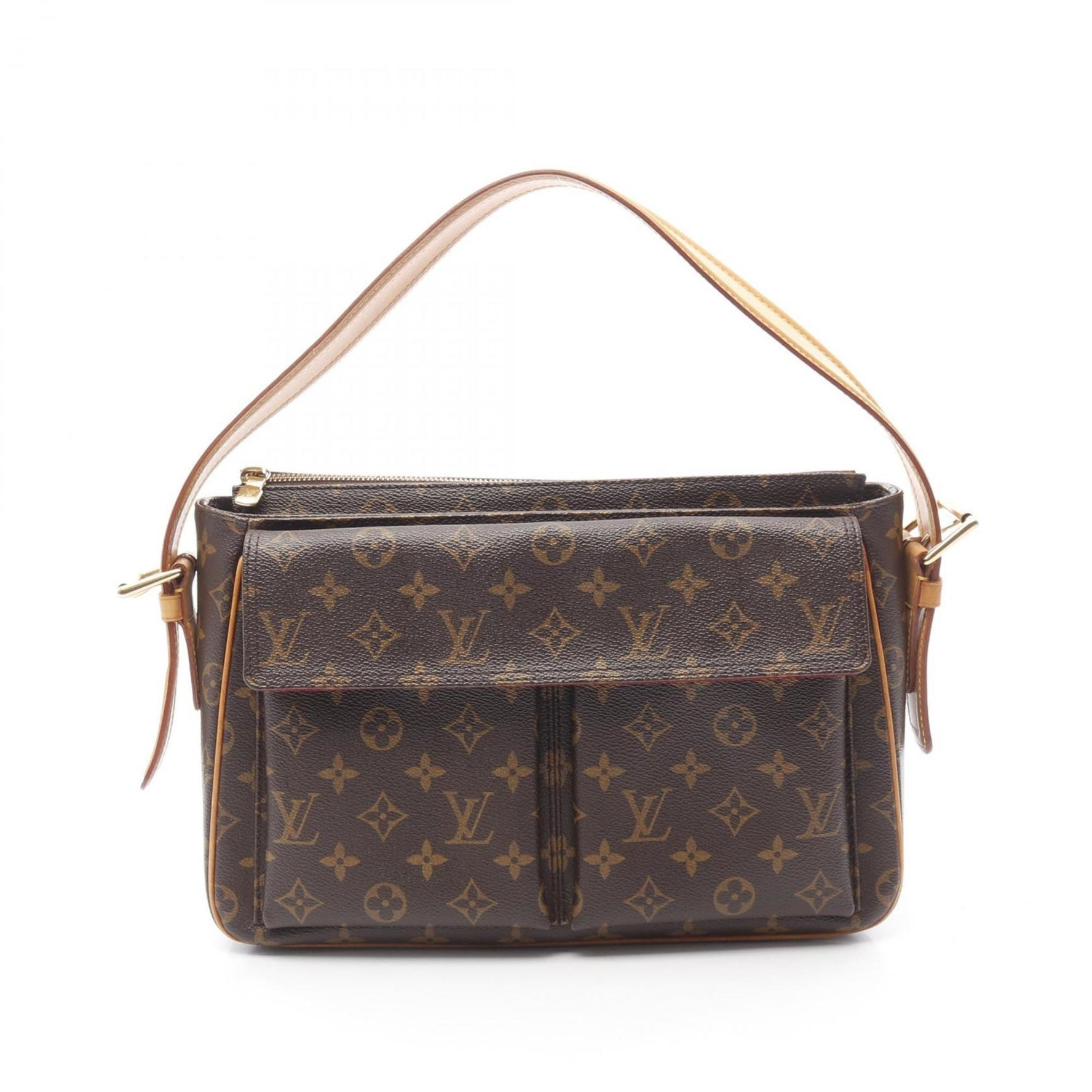 Louis Vuitton Viva Cite GM Monogram Shoulder Bag Coated Canvas Leather