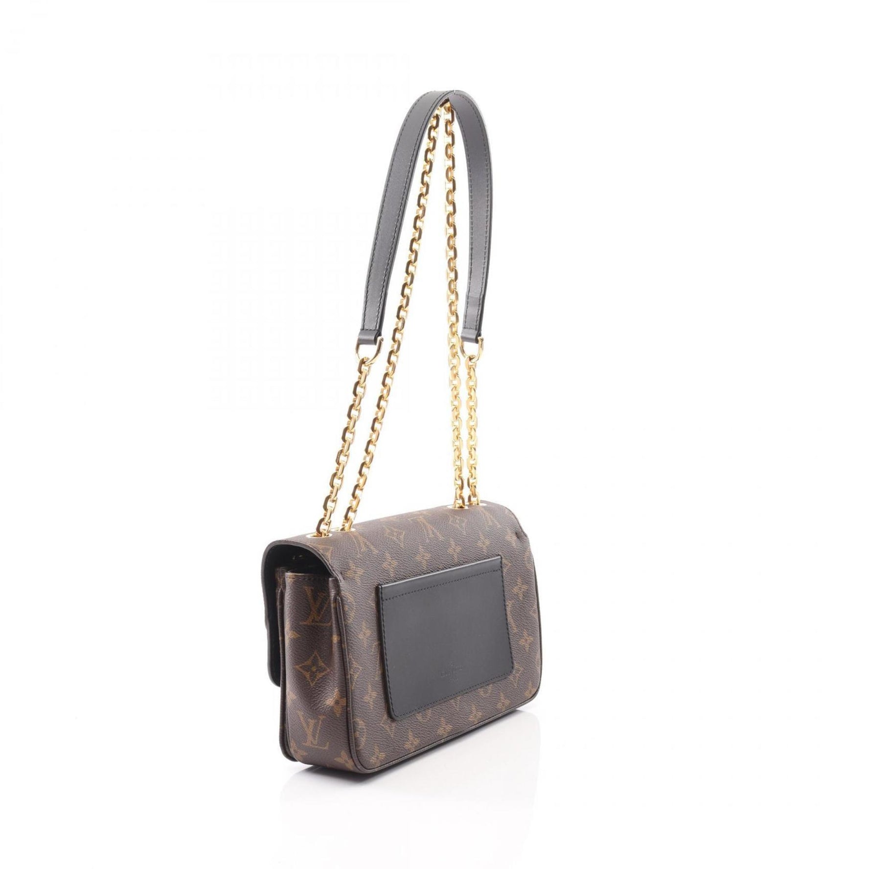 Louis Vuitton Sac Marceau Shoulder Bag, Coated Canvas and Leather, Monogram, Brown Black