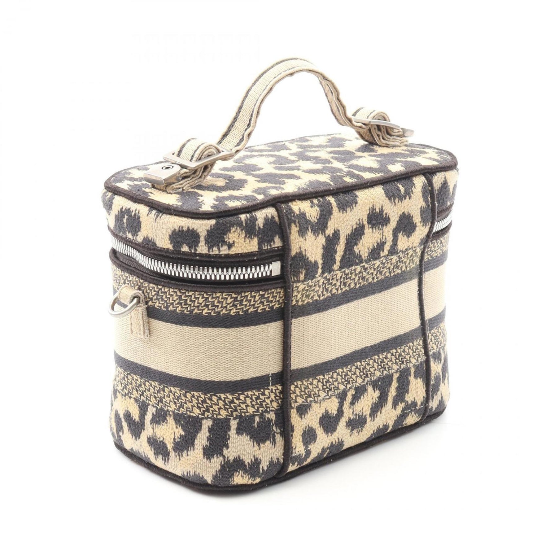 Christian Dior Dior DIORTRAVEL Small Vanity Handbag, Canvas, Beige/Black