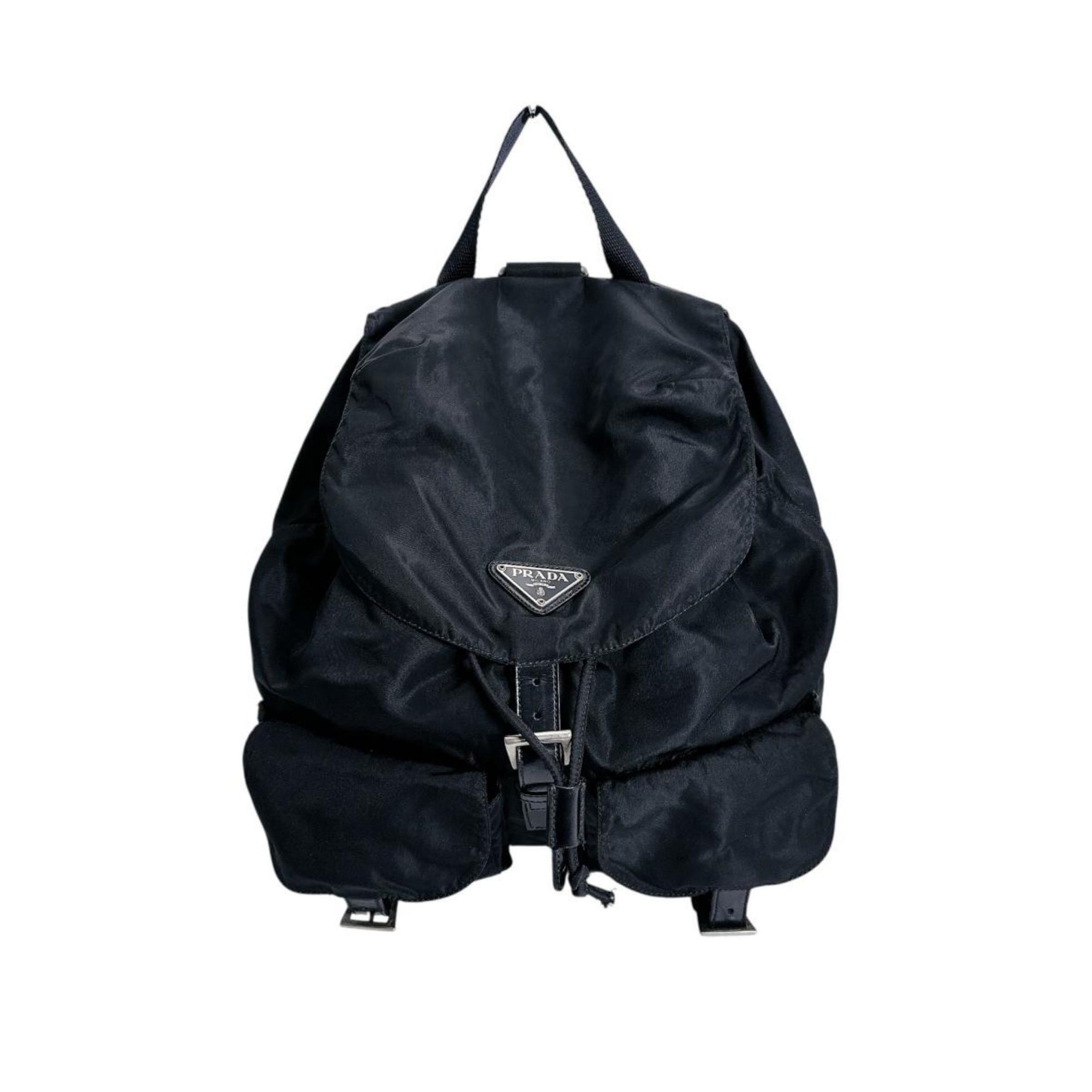 Prada Triangle Logo Backpack in Nylon