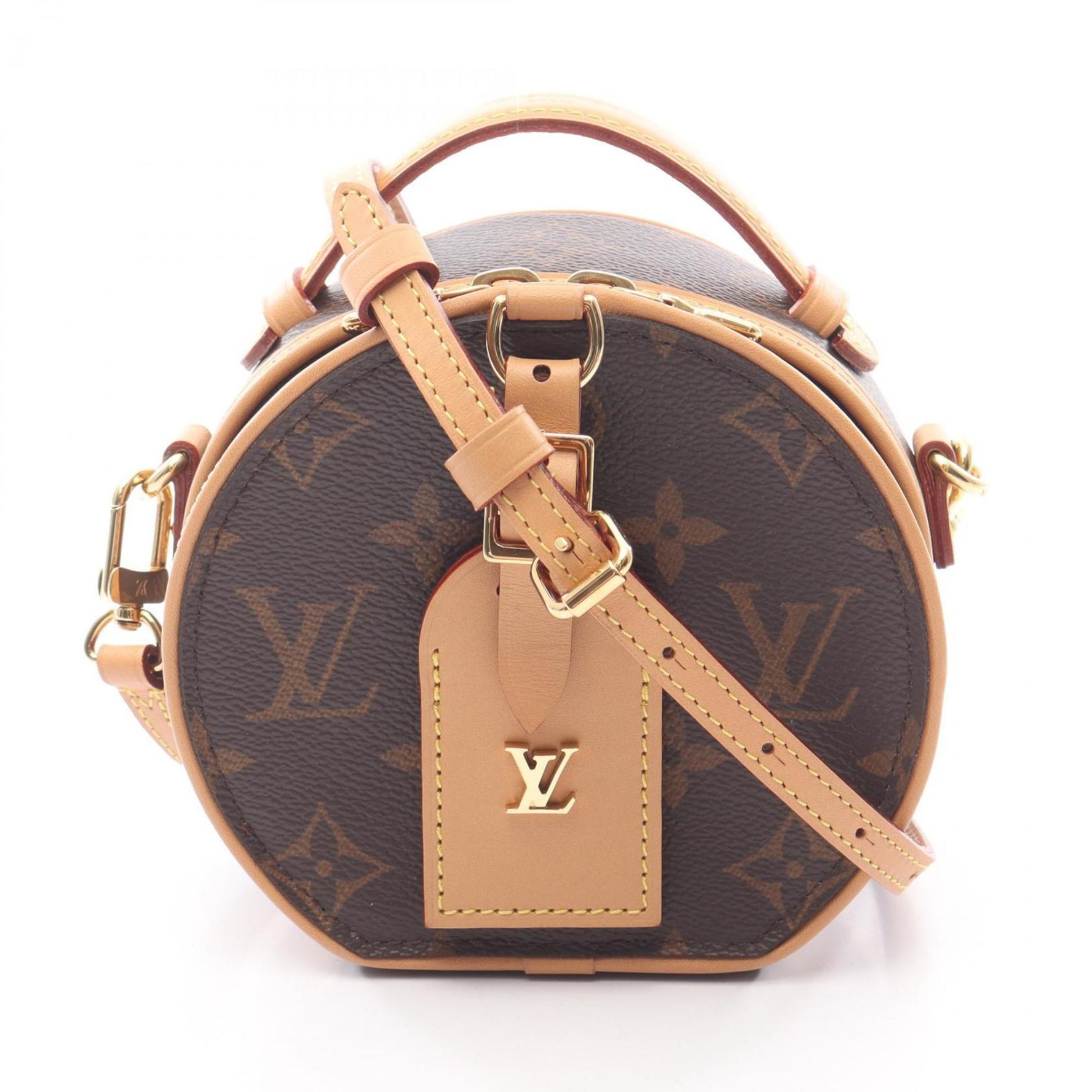 Louis Vuitton Mini Boite Chapeau Handbag, Coated Canvas and Leather, Monogram