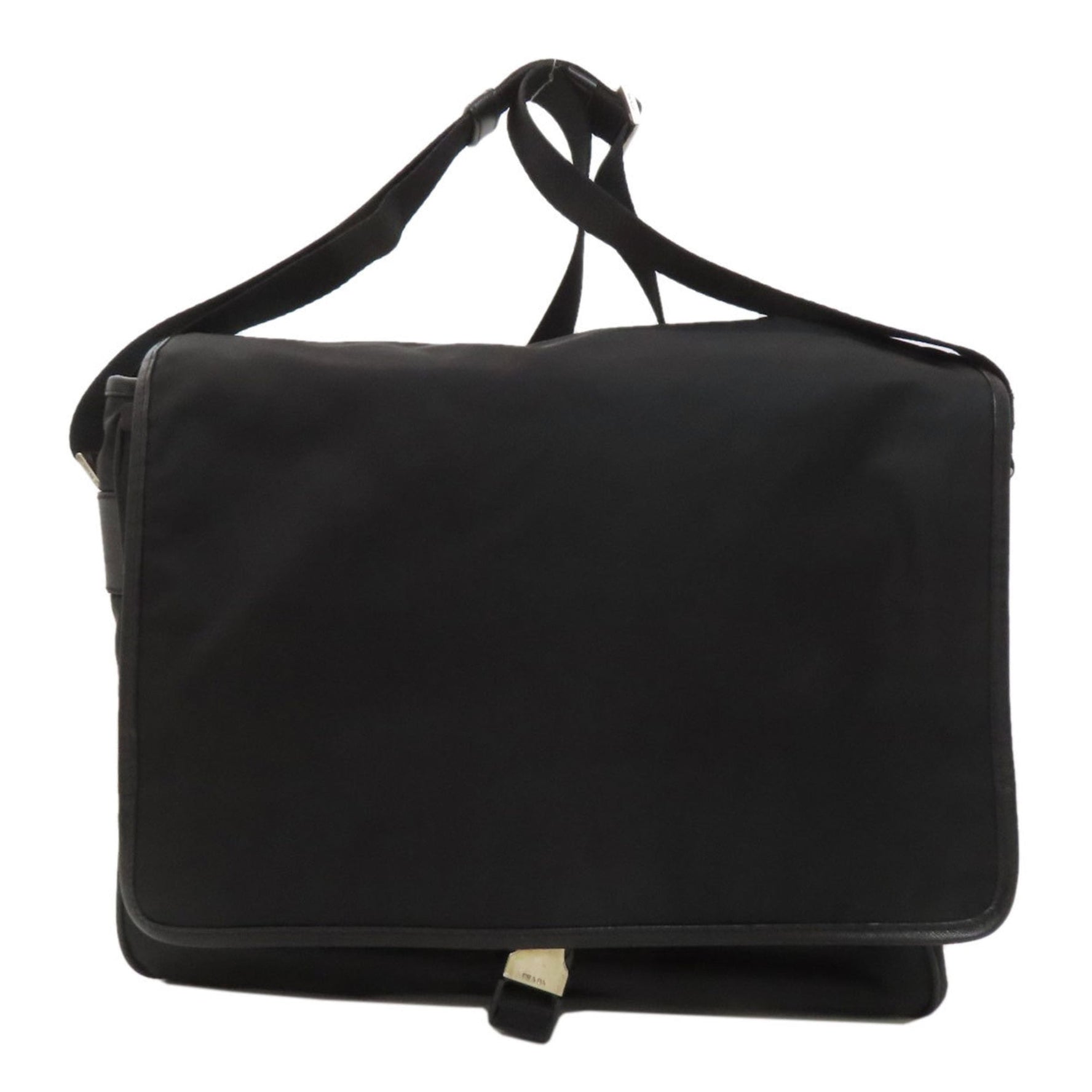 Prada messenger bag with logo hardware, nylon shoulder bag