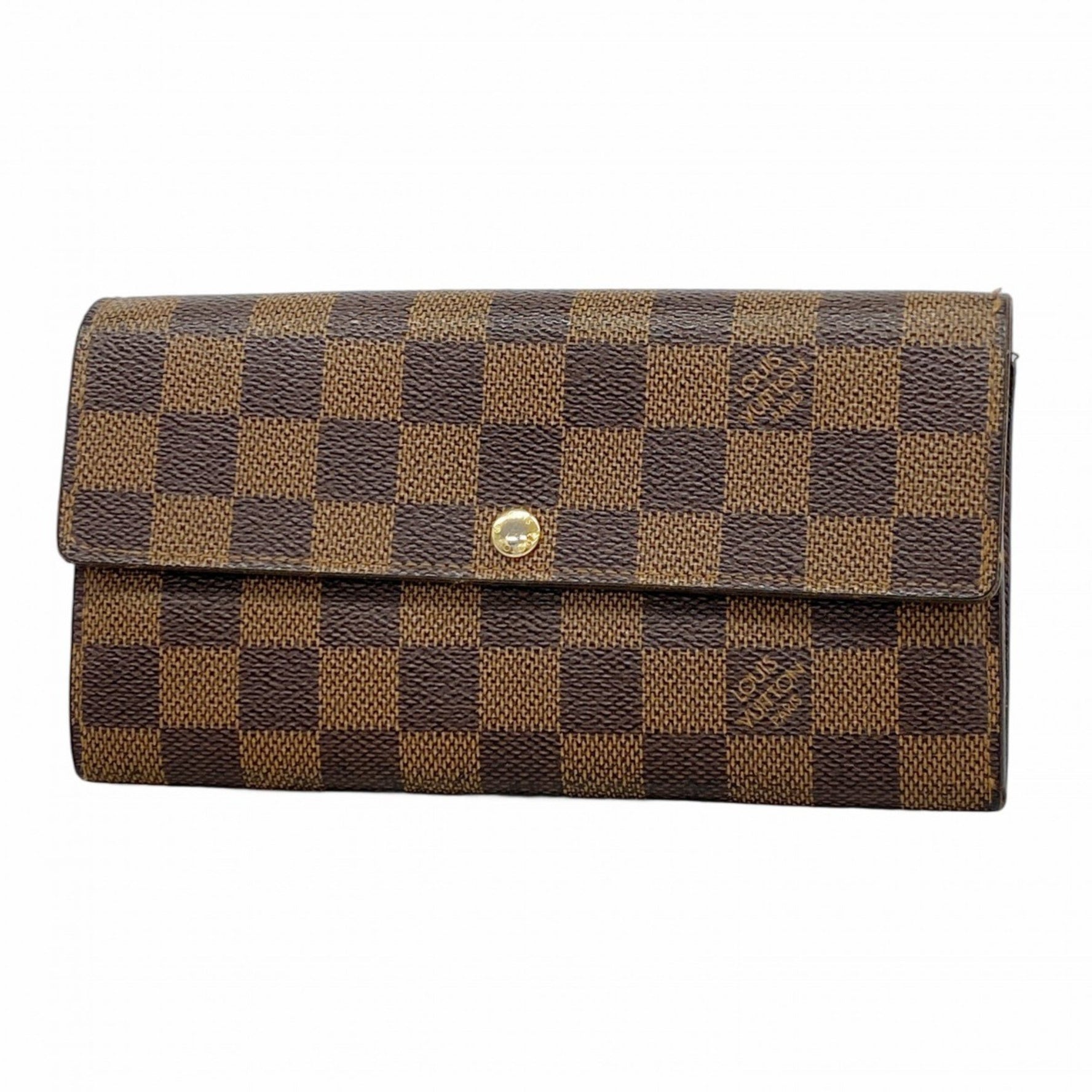 Louis Vuitton Damier Portefeuille Sarah Long Wallet N61734 Ebene Women's