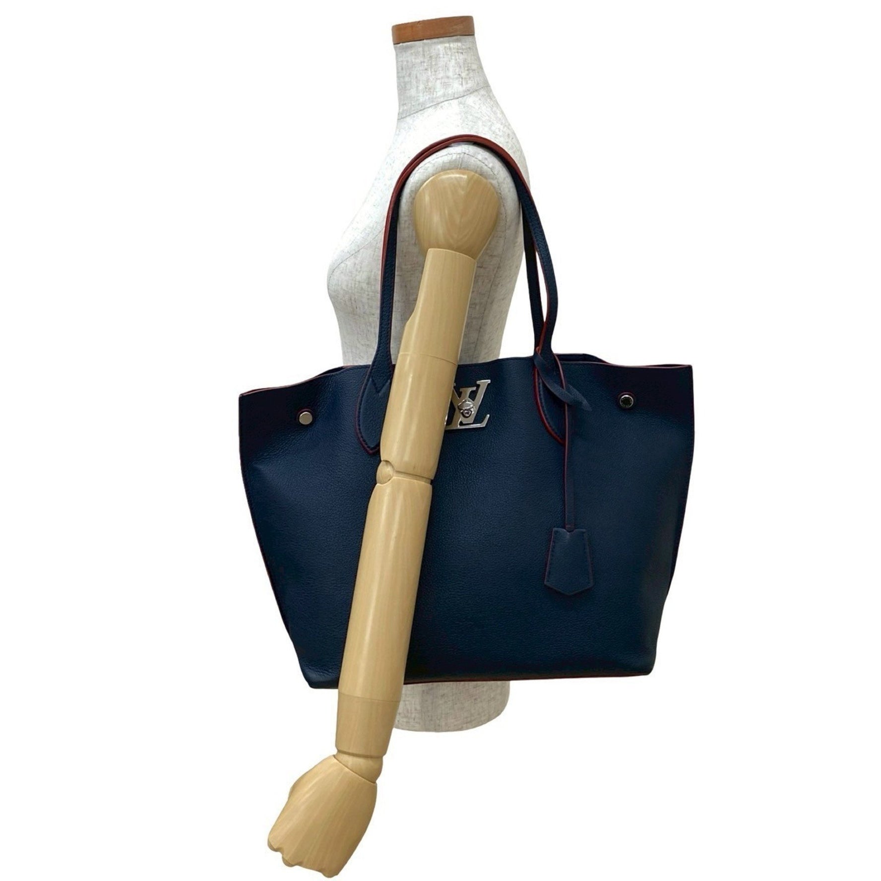 Louis Vuitton Rock Me Go Calf Leather Tote Bag/Semi Shoulder Bag Marine Rouge