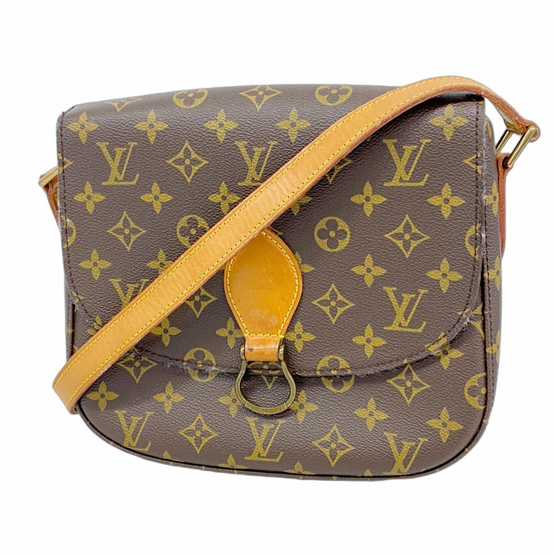 Louis Vuitton Monogram Saint-Cloud Shoulder Bag M51244 Brown Women's