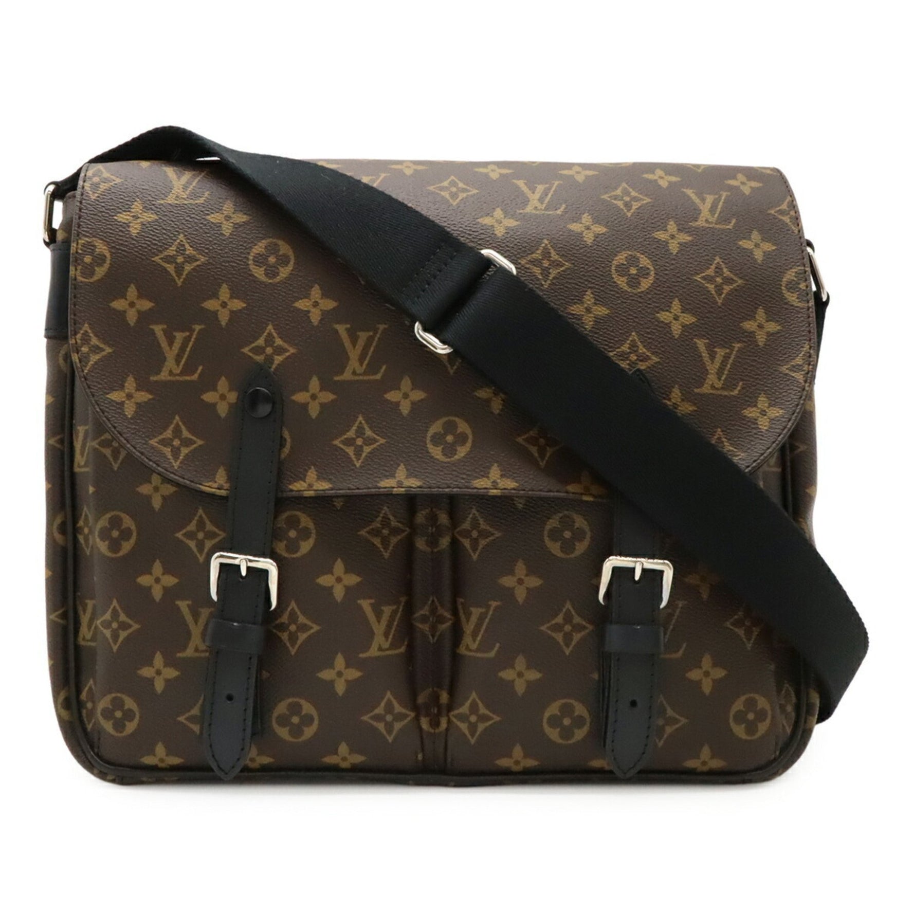 Louis Vuitton Monogram Macassar Christopher Shoulder Bag Leather