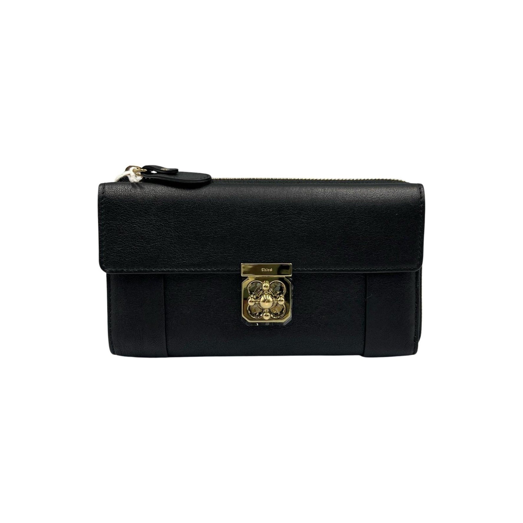 Chloé Chloe Long Wallet with L-shaped Zipper, Leather