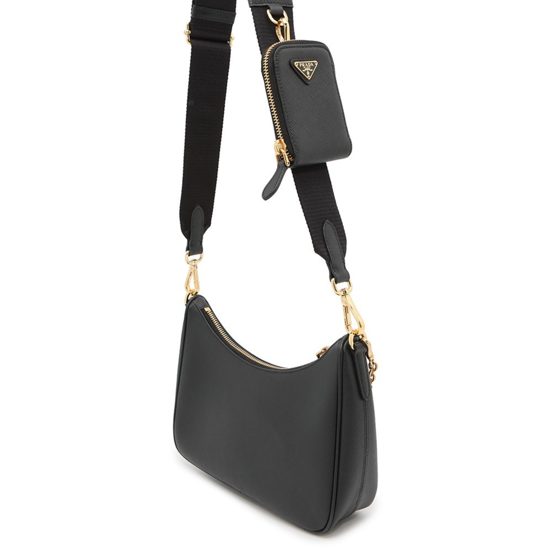 Prada Re-Edition 2005 Saffiano Shoulder Bag 1BH204 PRADA 2-Way Black