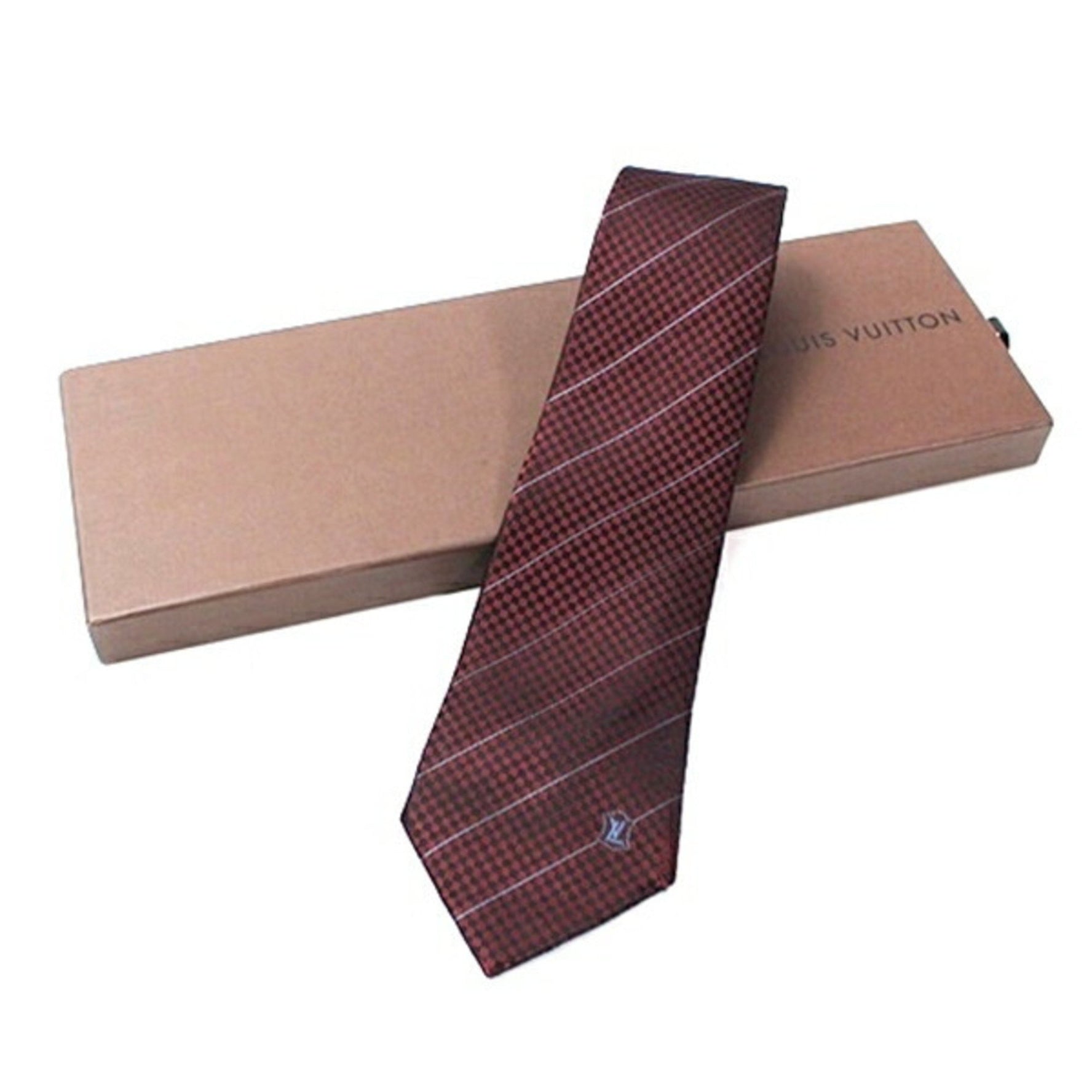 Louis Vuitton Men,Women Cravat Silk Black,Brown