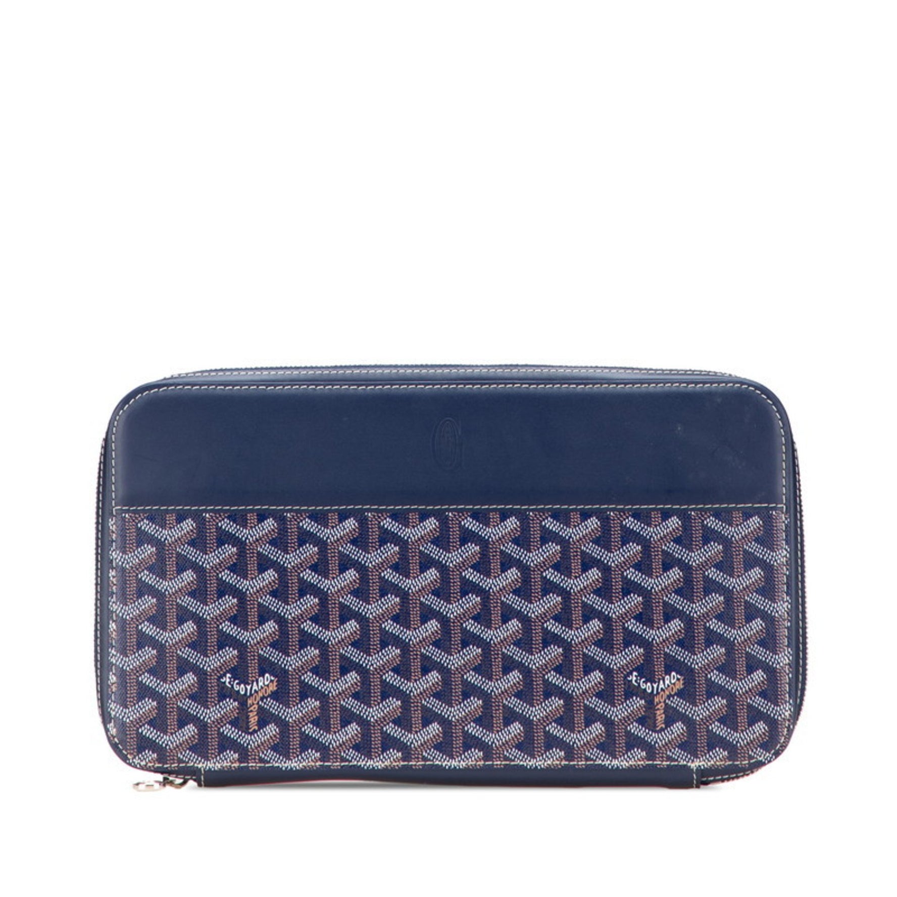 Goyard Herringbone Opera Organizer Travel Case, Document Long Wallet, PVC Leather