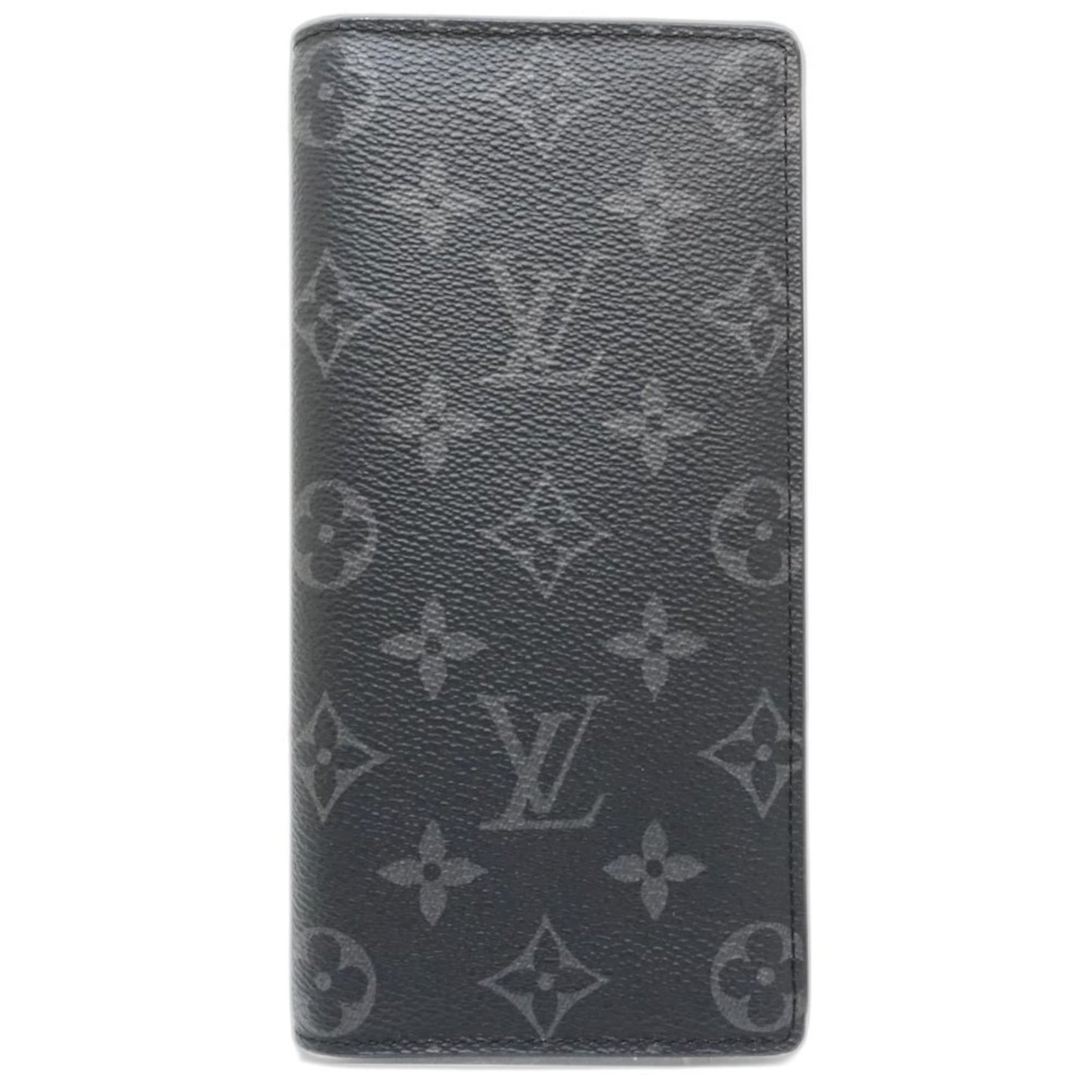 LOUIS VUITTON Louis Vuitton Long Wallet M61697 Portefeuille Brazza Monogram Eclipse Black