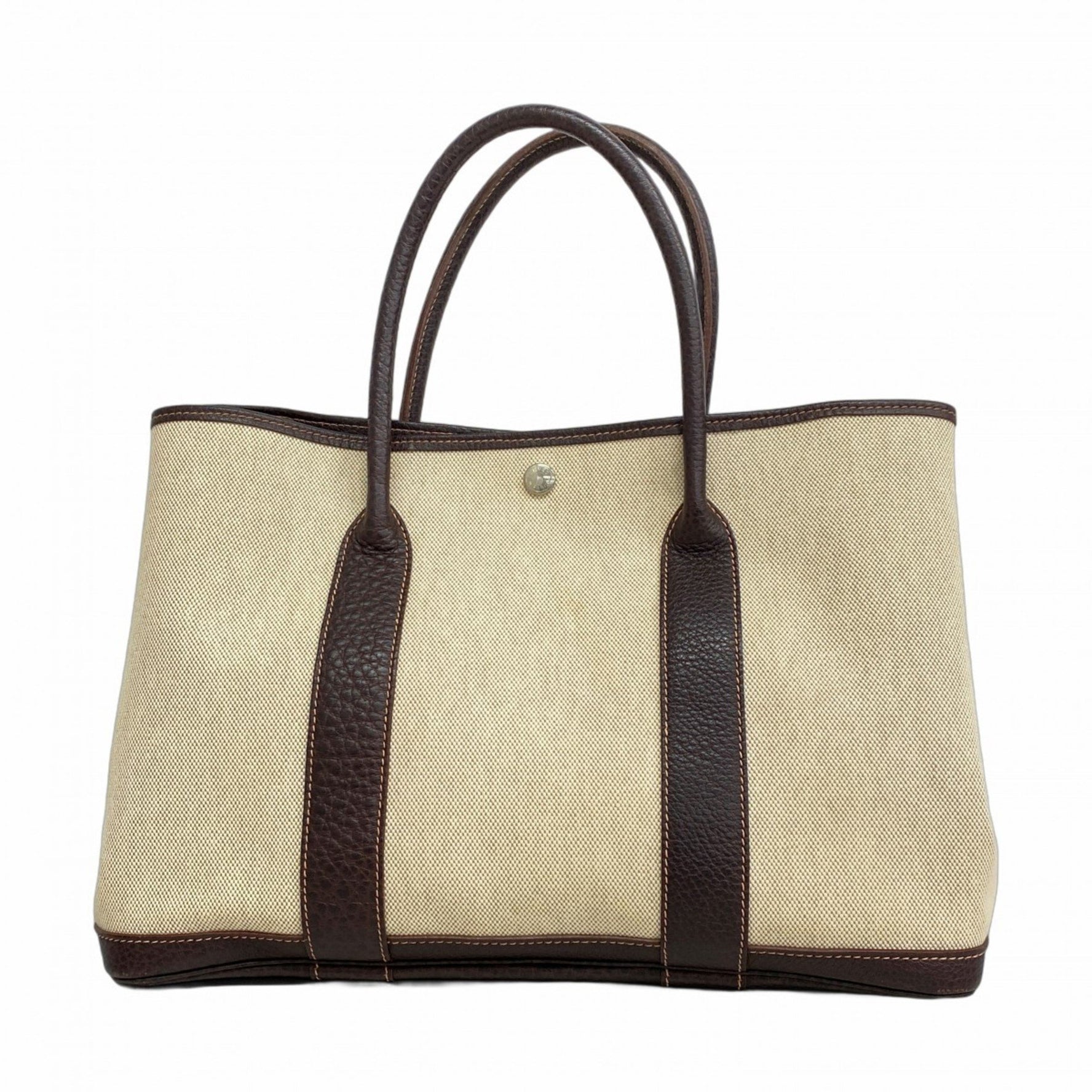Hermes Hermès Garden PM Tote Bag in Toile Ash (G Stamp)