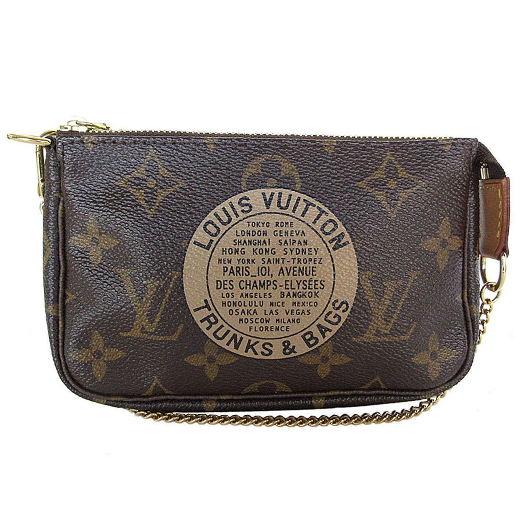 Louis Vuitton Pouch Monogram Pochette Accessoires Canvas Gold