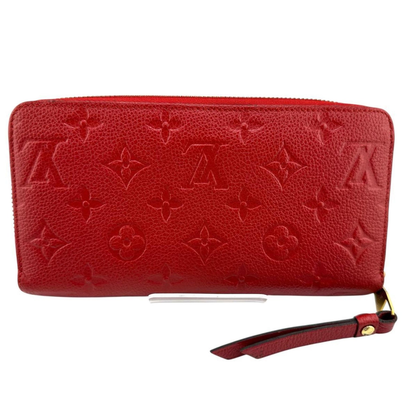 Louis Vuitton Monogram Empreinte Zippy Wallet Red