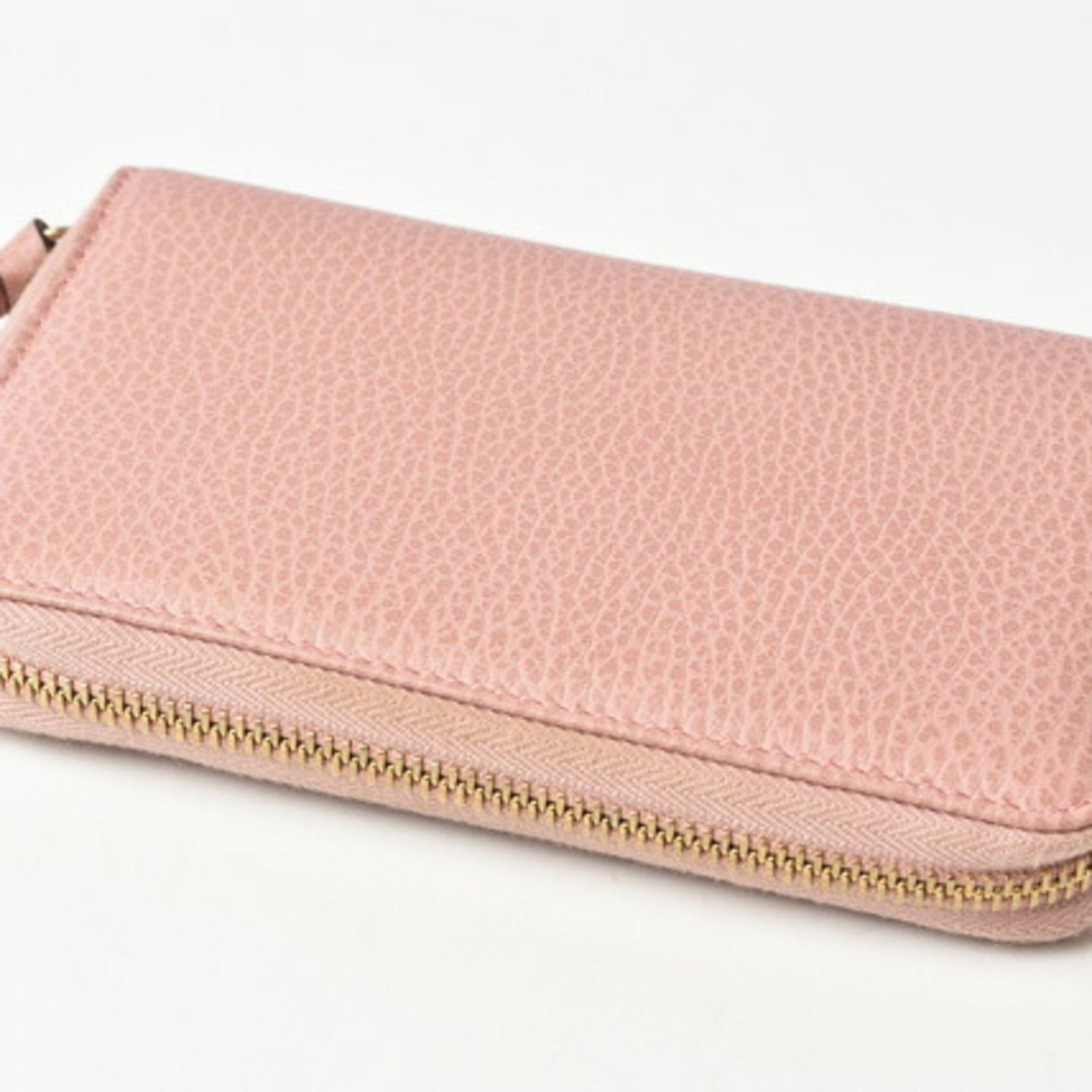 Gucci wallet folding swing leather light pink