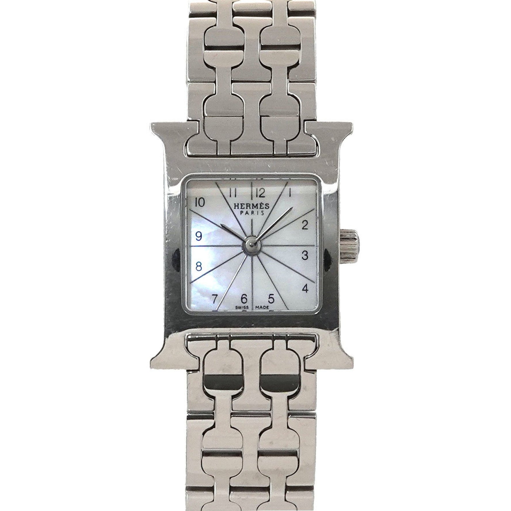 Hermès H Watch Mini 110 White Shell Quartz