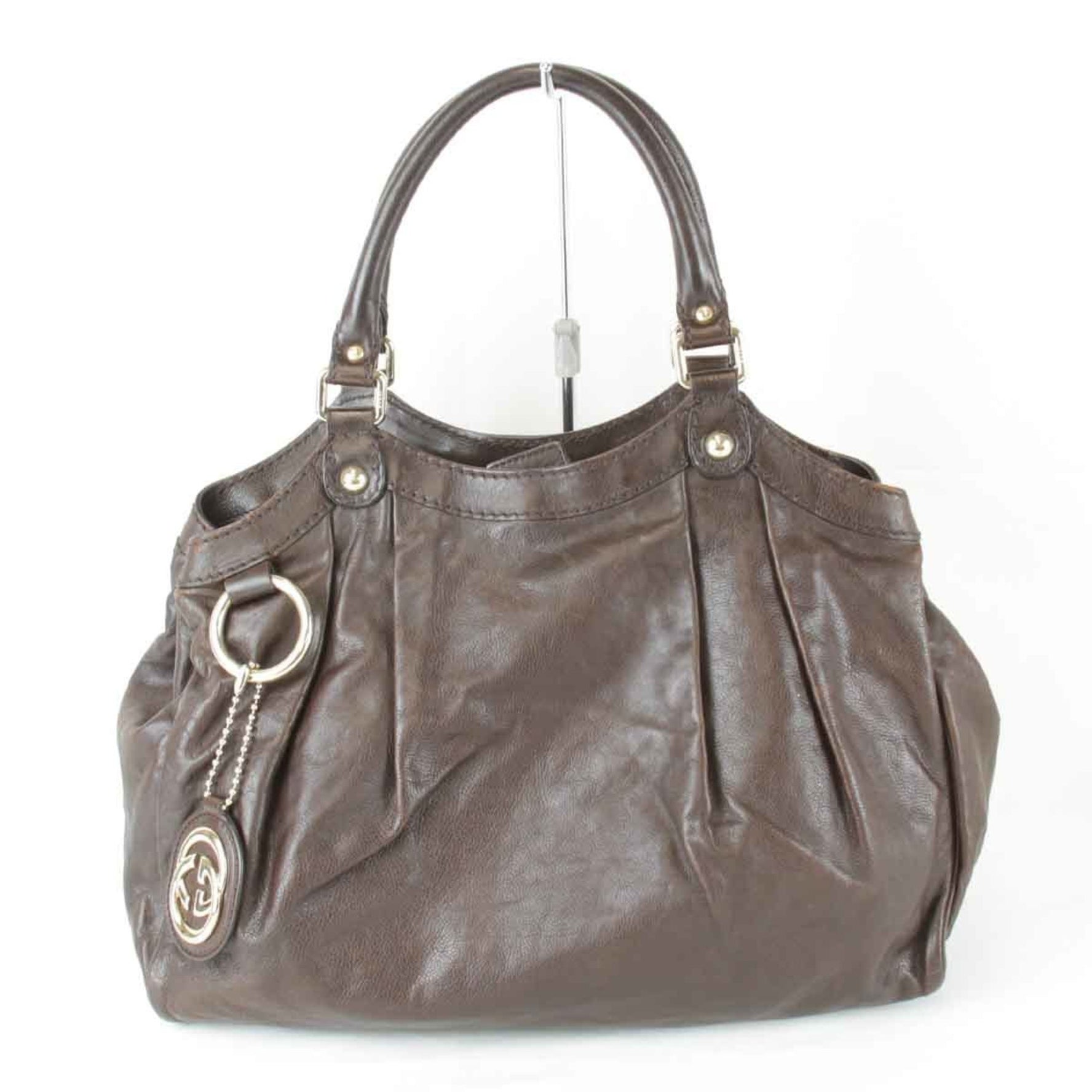 GUCCI Sukey 001013 Handbag Leather Brown Women's