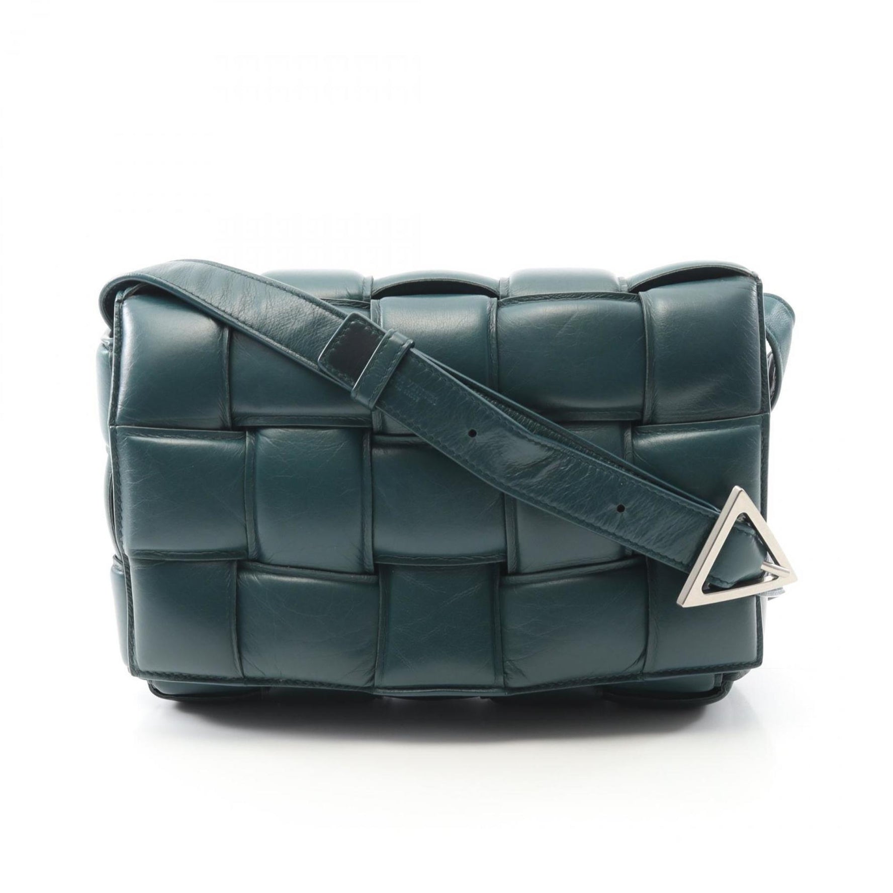Bottega Veneta Padded Cassette Intrecciato Shoulder Bag in Leather