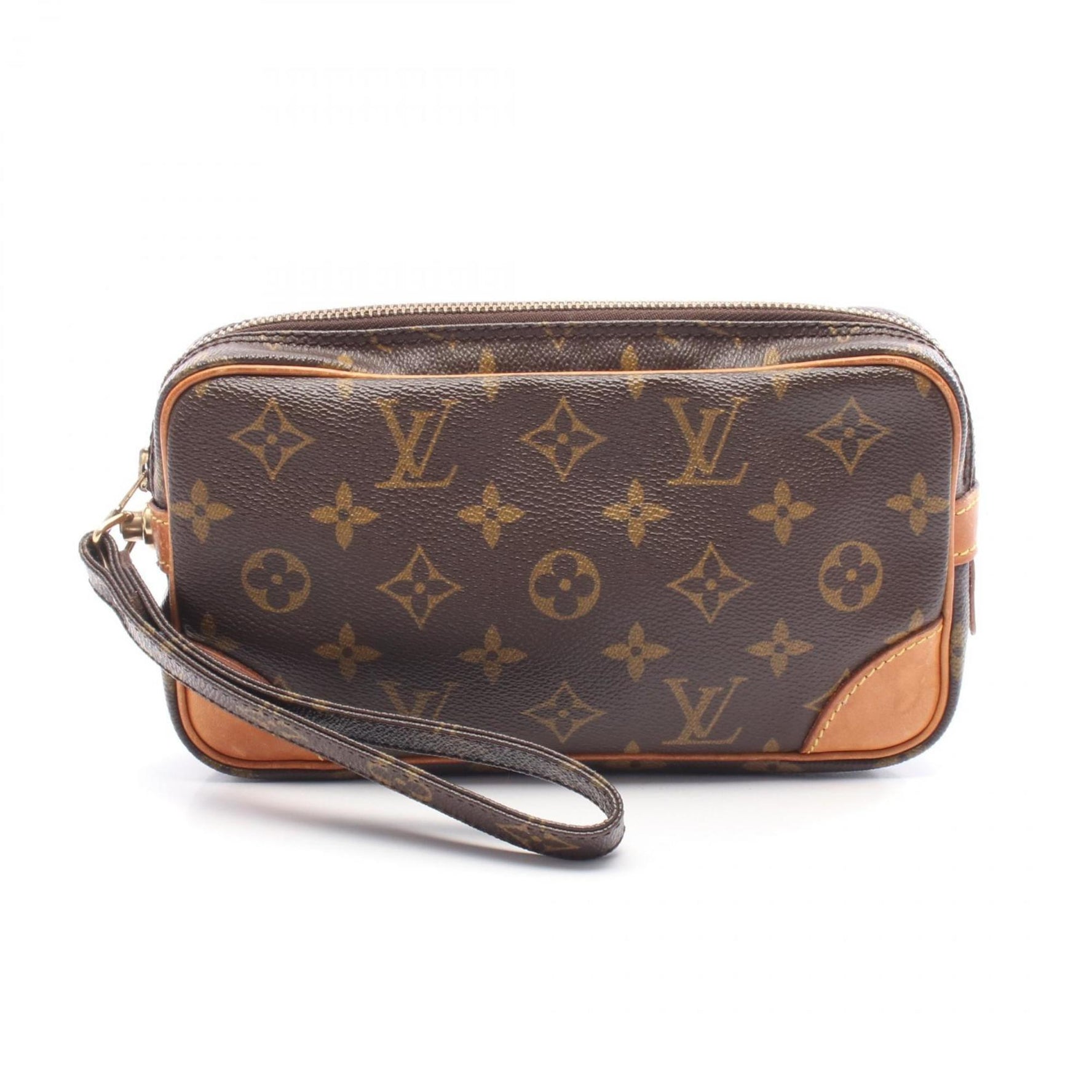 Louis Vuitton Marly Dragonne PM Monogram Second Bag/Clutch Bag, Coated Canvas and Leather, Brown, Women