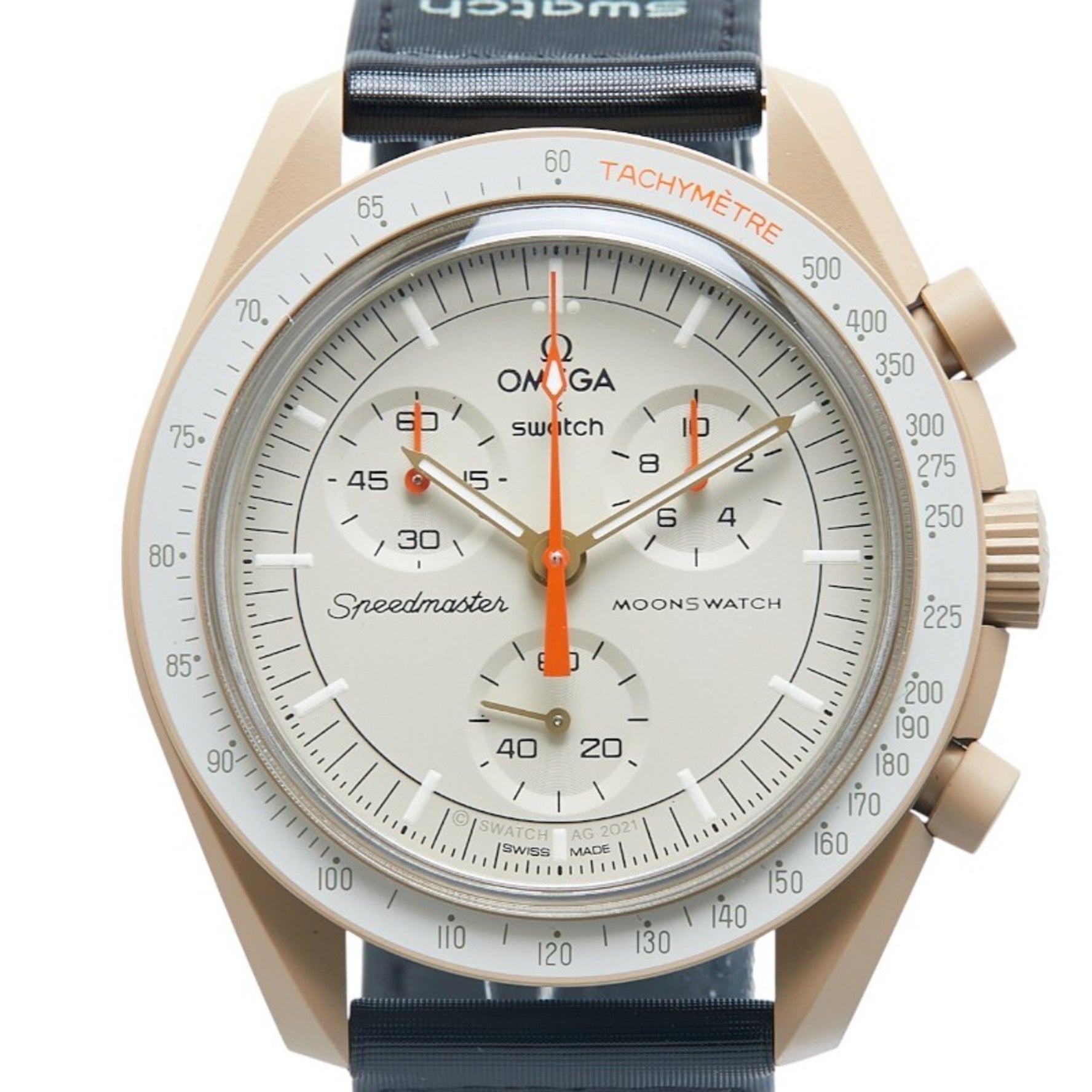 OMEGA x Swatch MoonSwatch Mission to Jupiter Watch Quartz Dial Ceramic Nylon