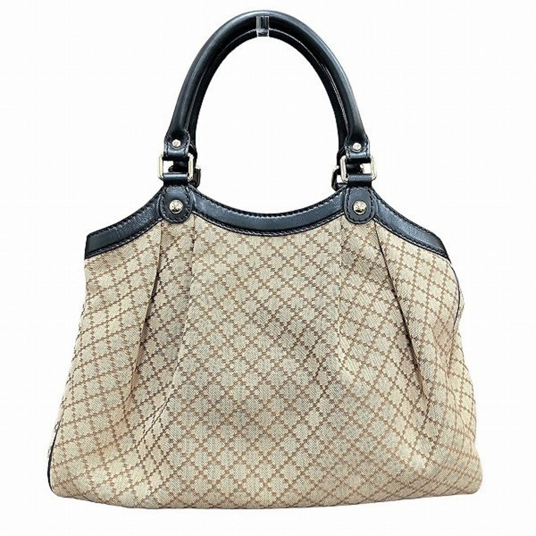 GUCCI Sukey Canvas Bag Handbag Tote Women's