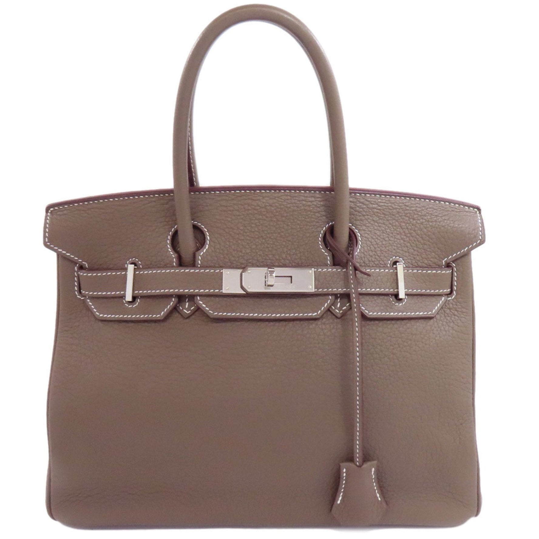 Hermes Birkin 30 Etoupe Handbag Taurillon Women's HERMES