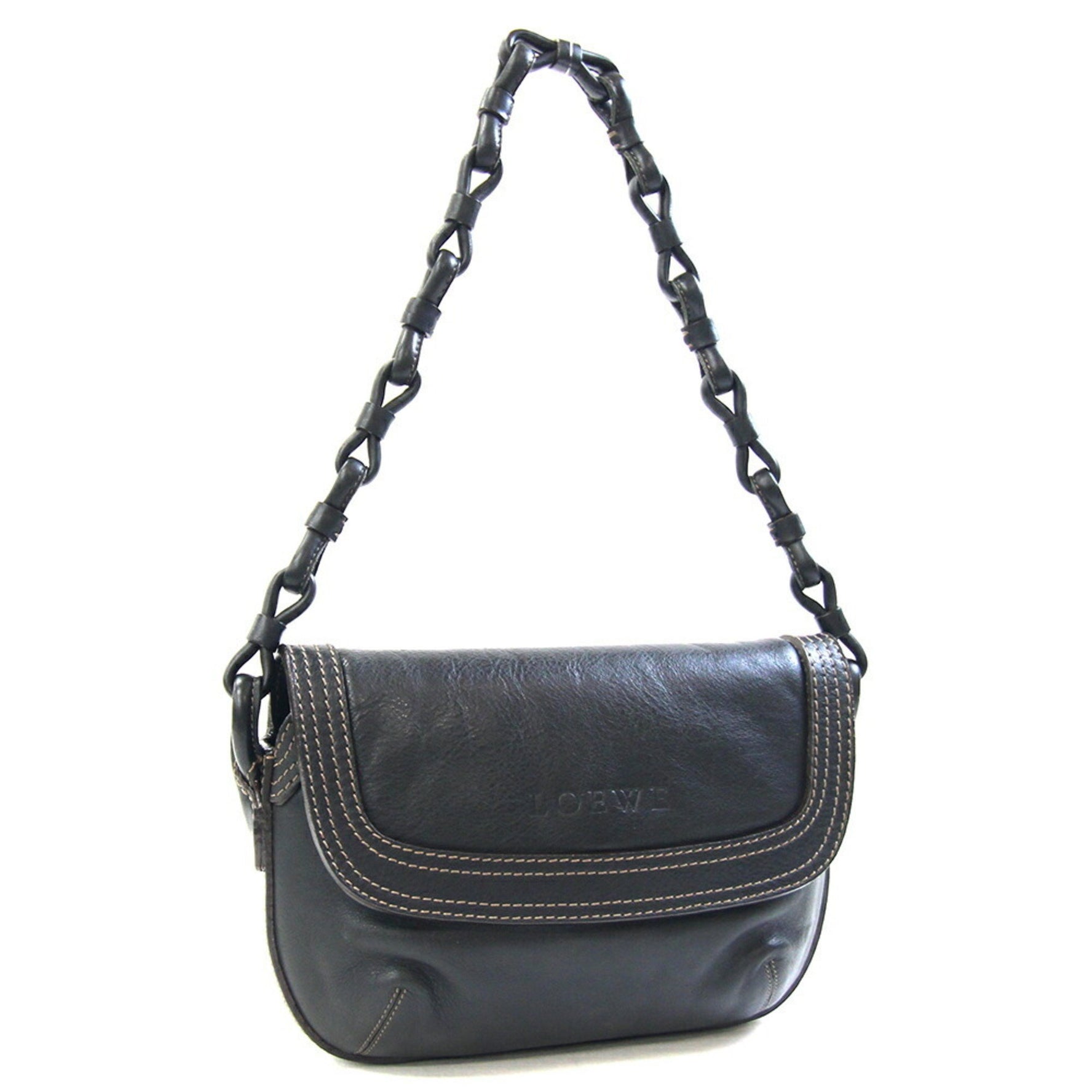 LOEWE Leather Bag with Anagram Stitching