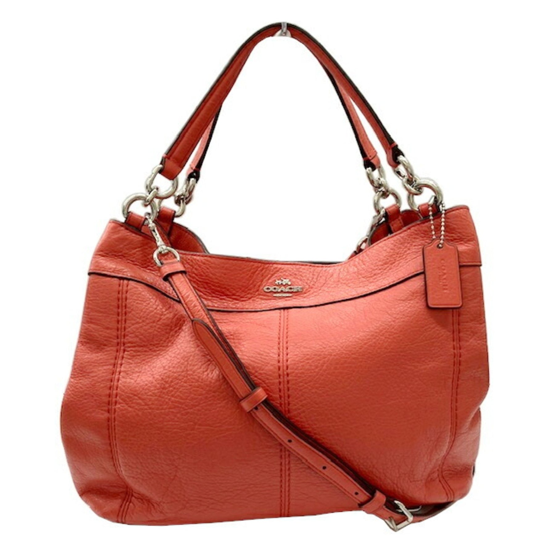 COACH Red Leather Handbag/Shoulder Bag