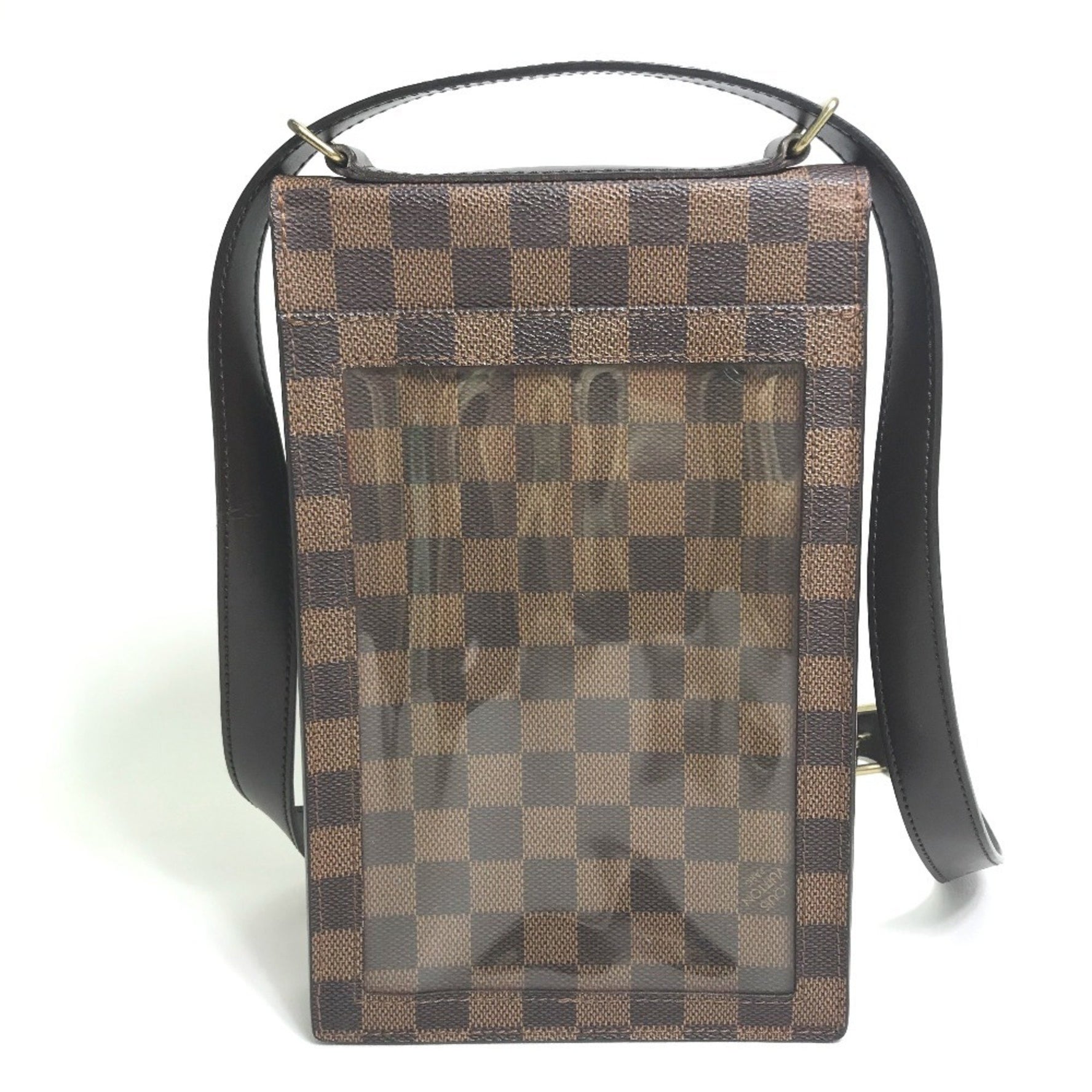Louis Vuitton Damier Portobello Pochette Shoulder Bag in Canvas, Ebene Brown