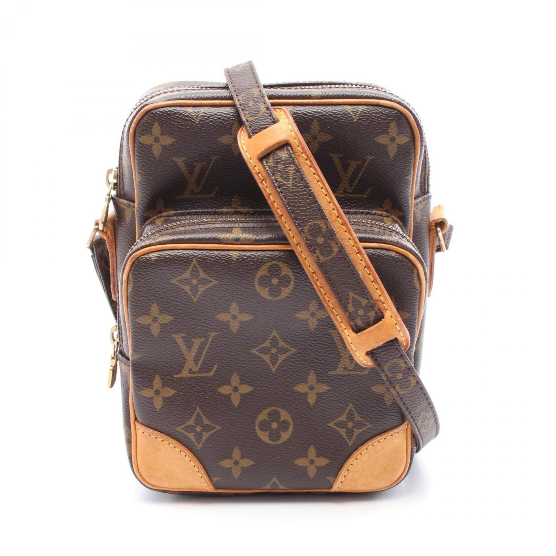 Louis Vuitton Amazon Monogram Shoulder Bag Coated Canvas Leather