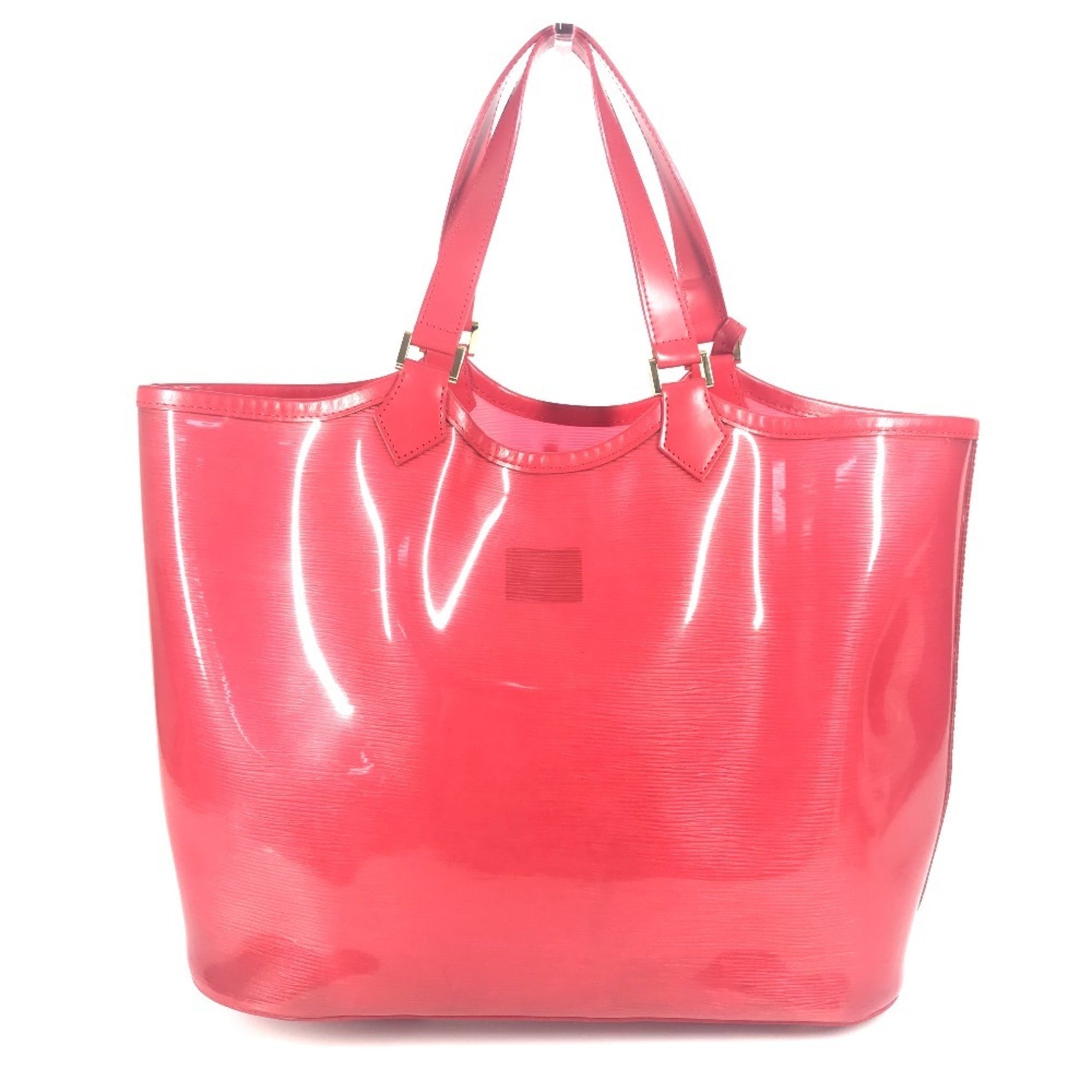 Louis Vuitton Epi Plage Baia with Pouch Tote Bag Handbag Vinyl Leather Red