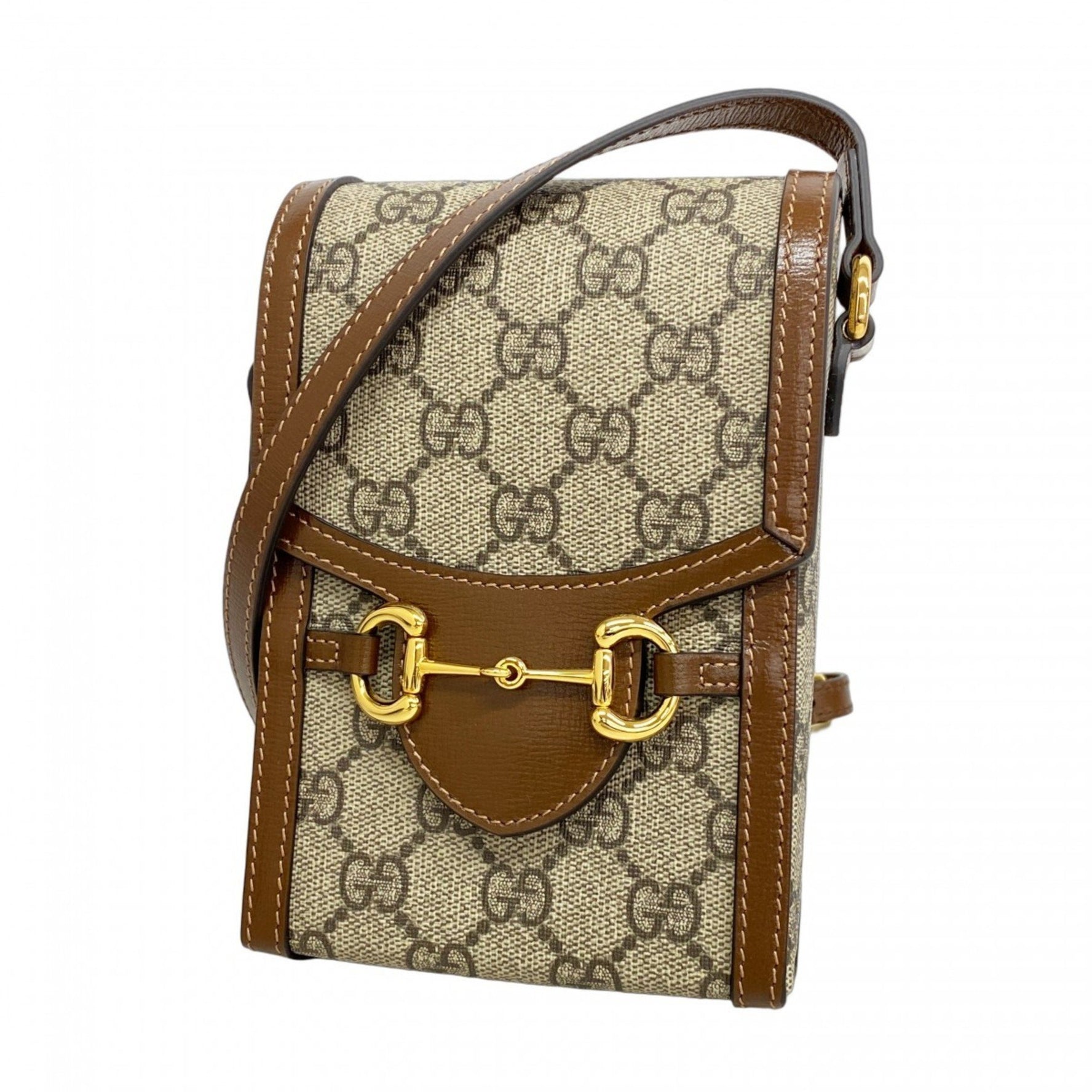 Gucci GG Supreme Horsebit Shoulder Bag