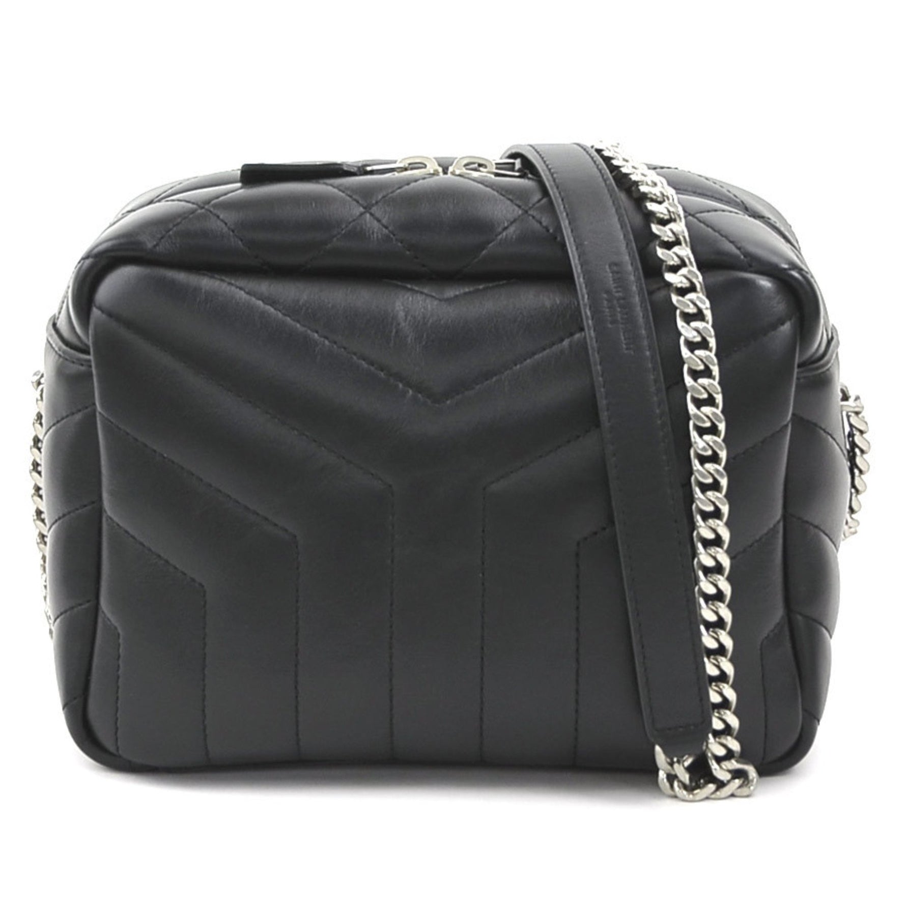 Saint Laurent shoulder bag Lulu leather black women's 99971g