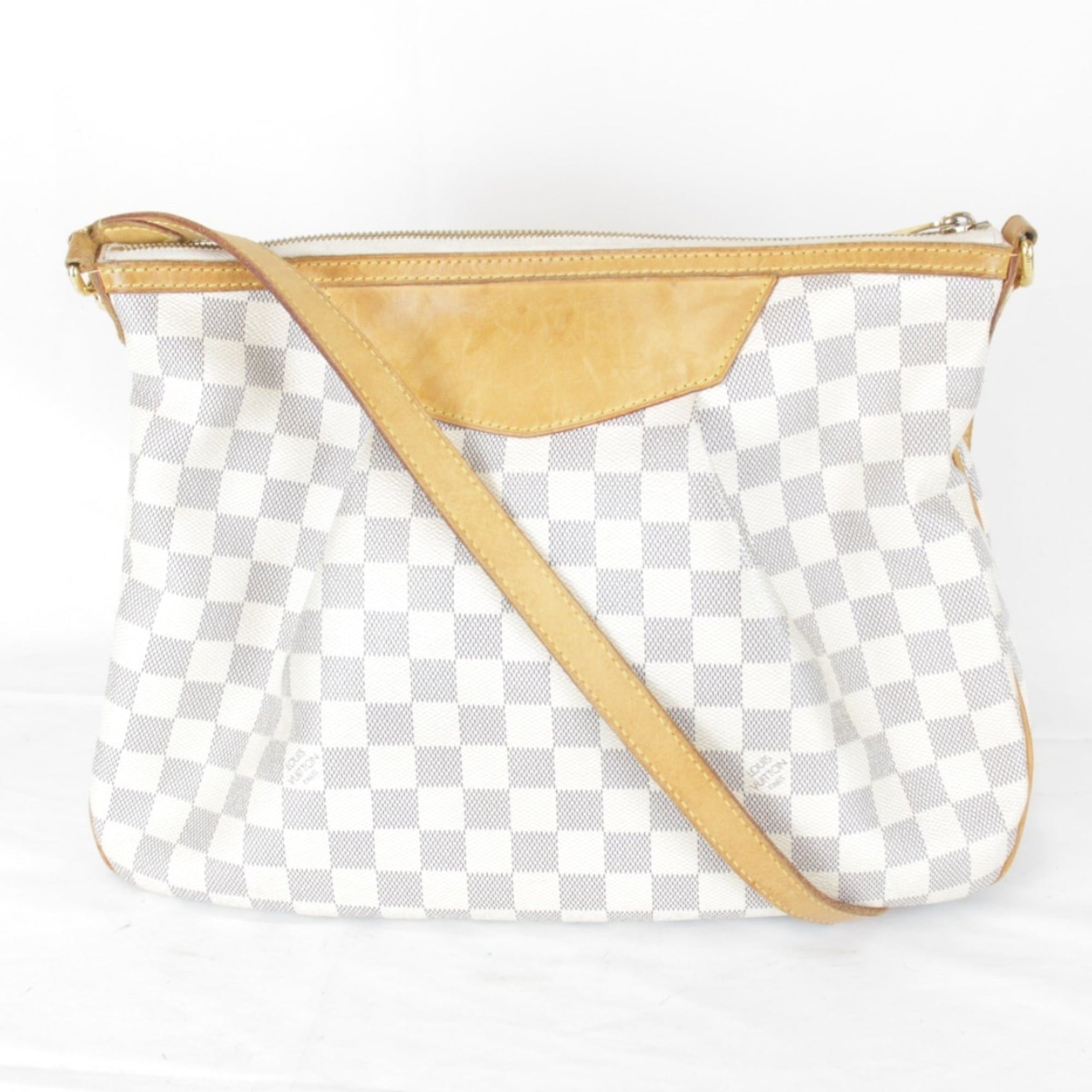 LOUIS VUITTON Damier Azur Siracusa MM Canvas Shoulder Bag