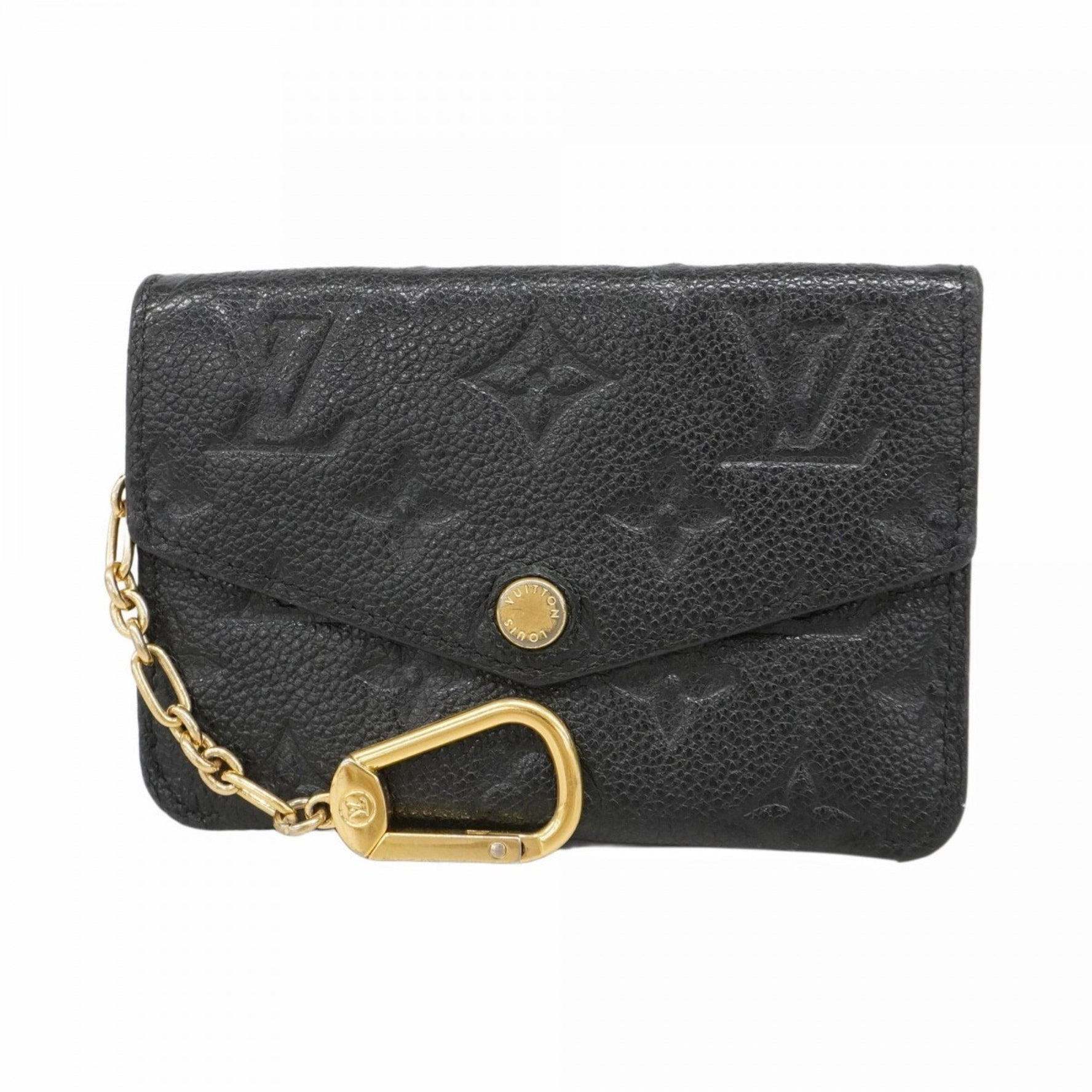 Louis Vuitton Monogram Empreinte Pochette Cle Wallet/Coin Case M60633 Noir Women's