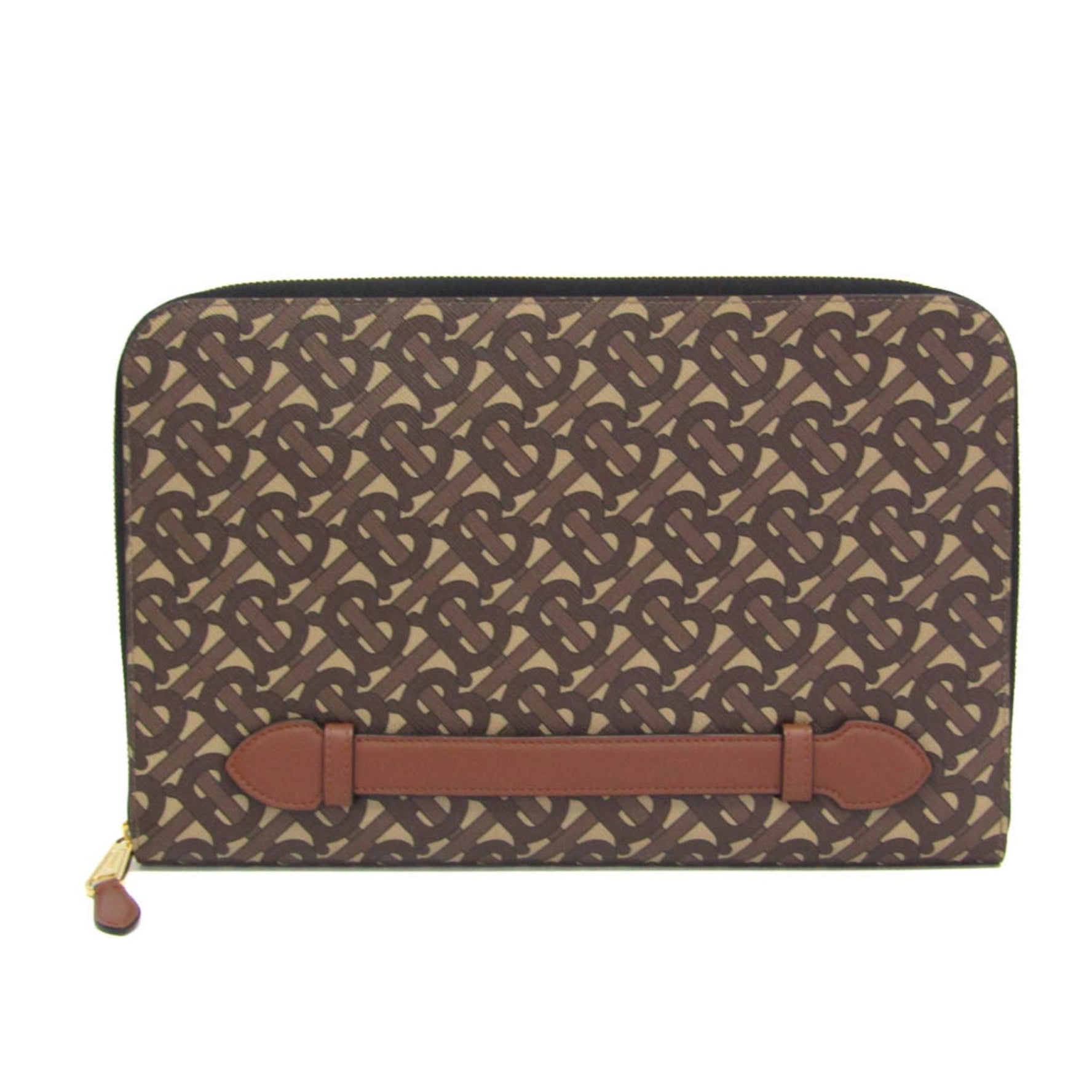 Burberry TB Monogram Men,Women PVC Clutch Bag