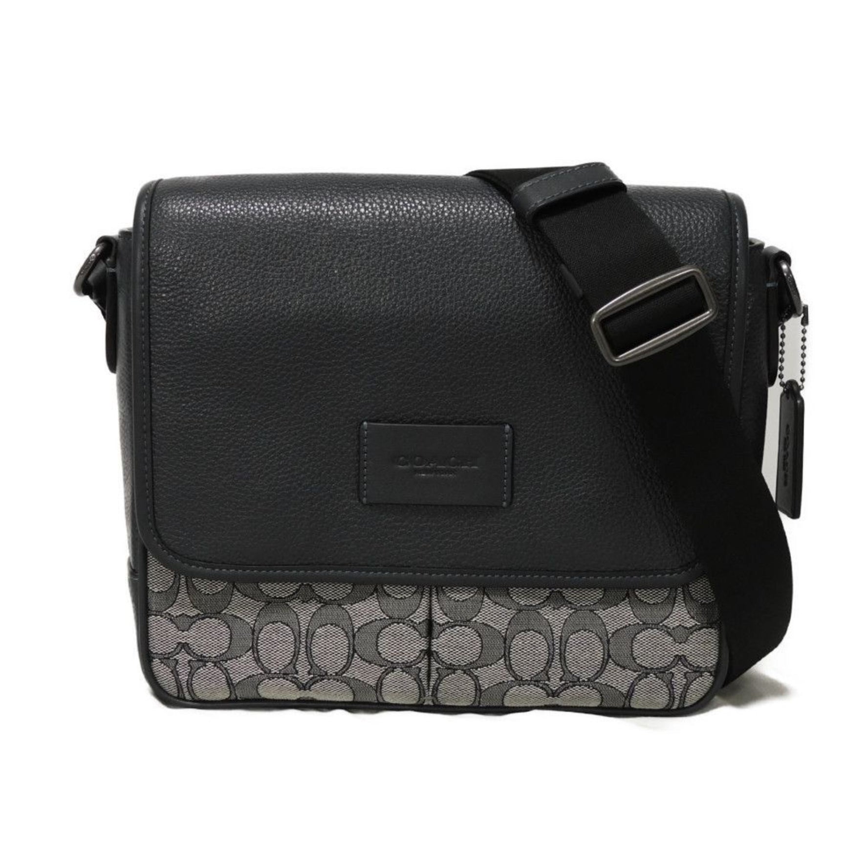 Coach Sprint Map Shoulder Bag, Size 25, Current Model, Embossed Midnight Signature Jacquard, Bag