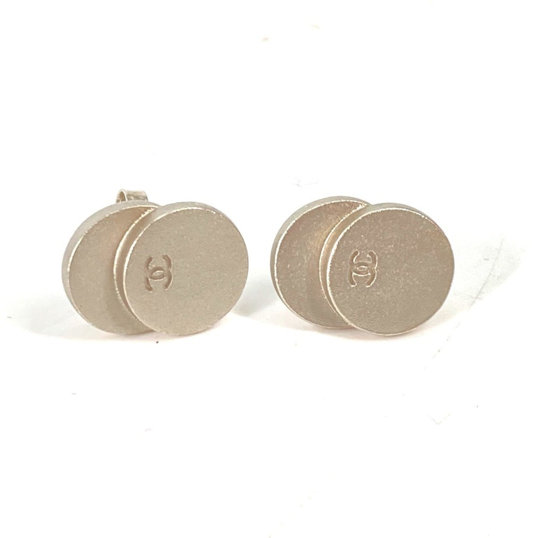 CHANEL CC Coco Mark Double Circle Earrings, Metal