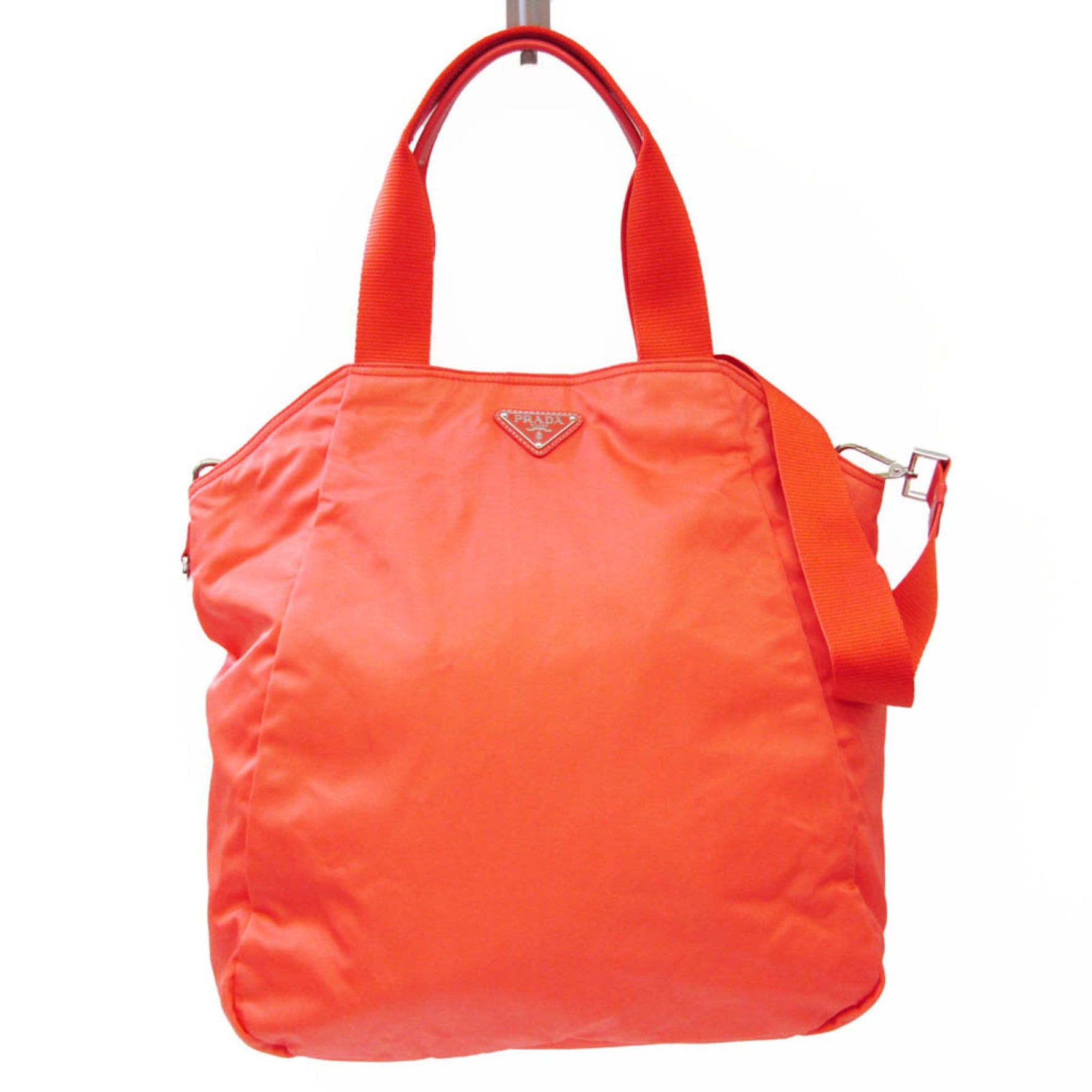 Prada VELA Nylon Handbag,Shoulder Bag Pink Orange