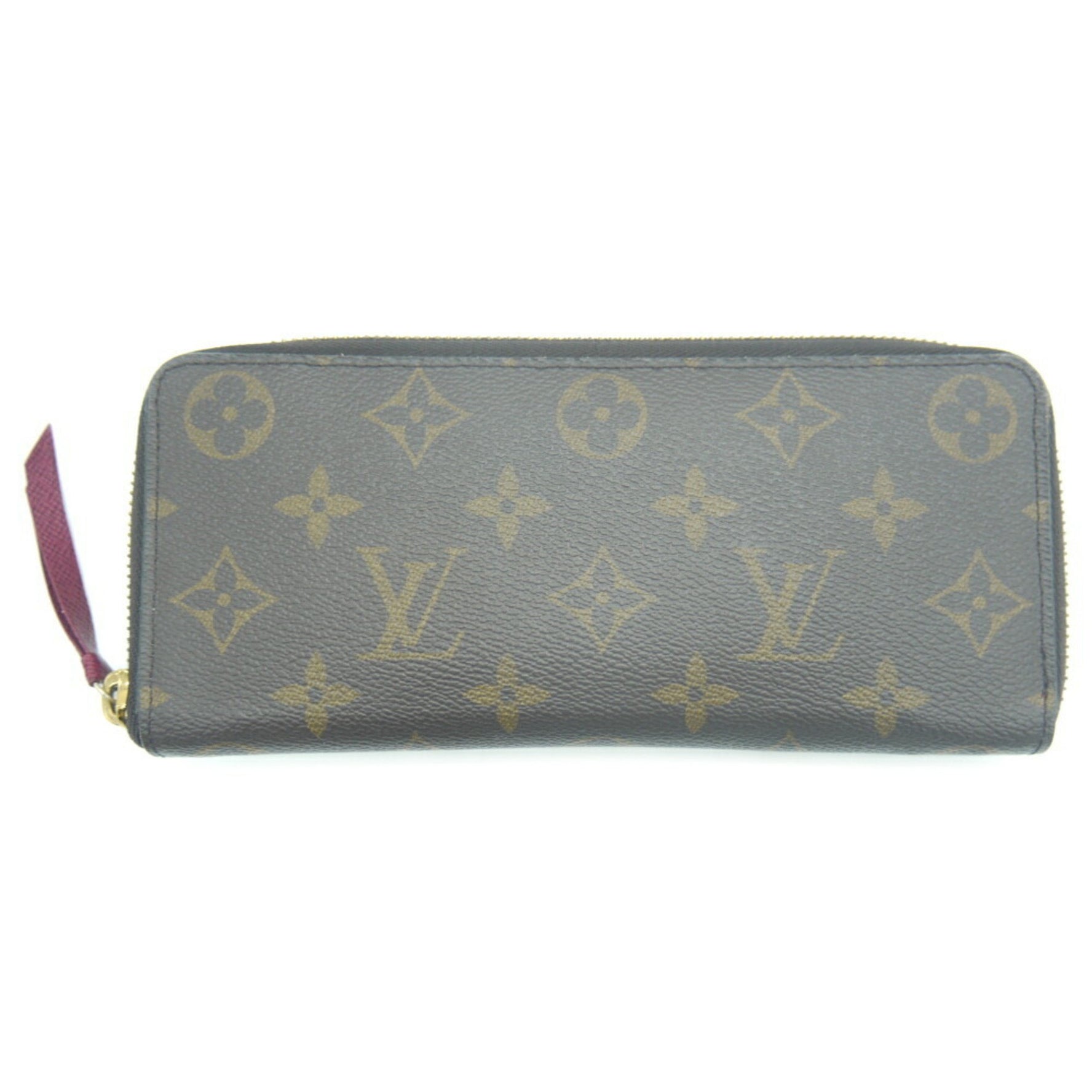 LOUIS VUITTON Louis Vuitton Long Wallet Portefeuille Clemence Monogram Fuchsia Round M60742