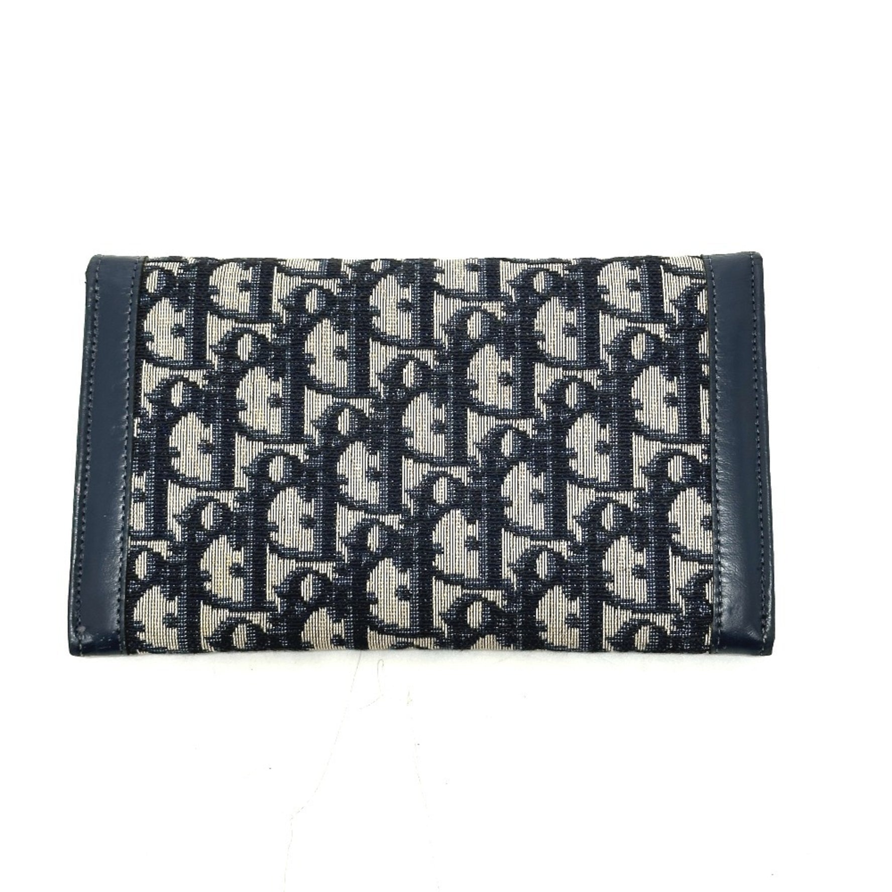Christian Dior Dior Trotter Jacquard Vintage Flap Long Wallet, Clasp Purse, Jacquard