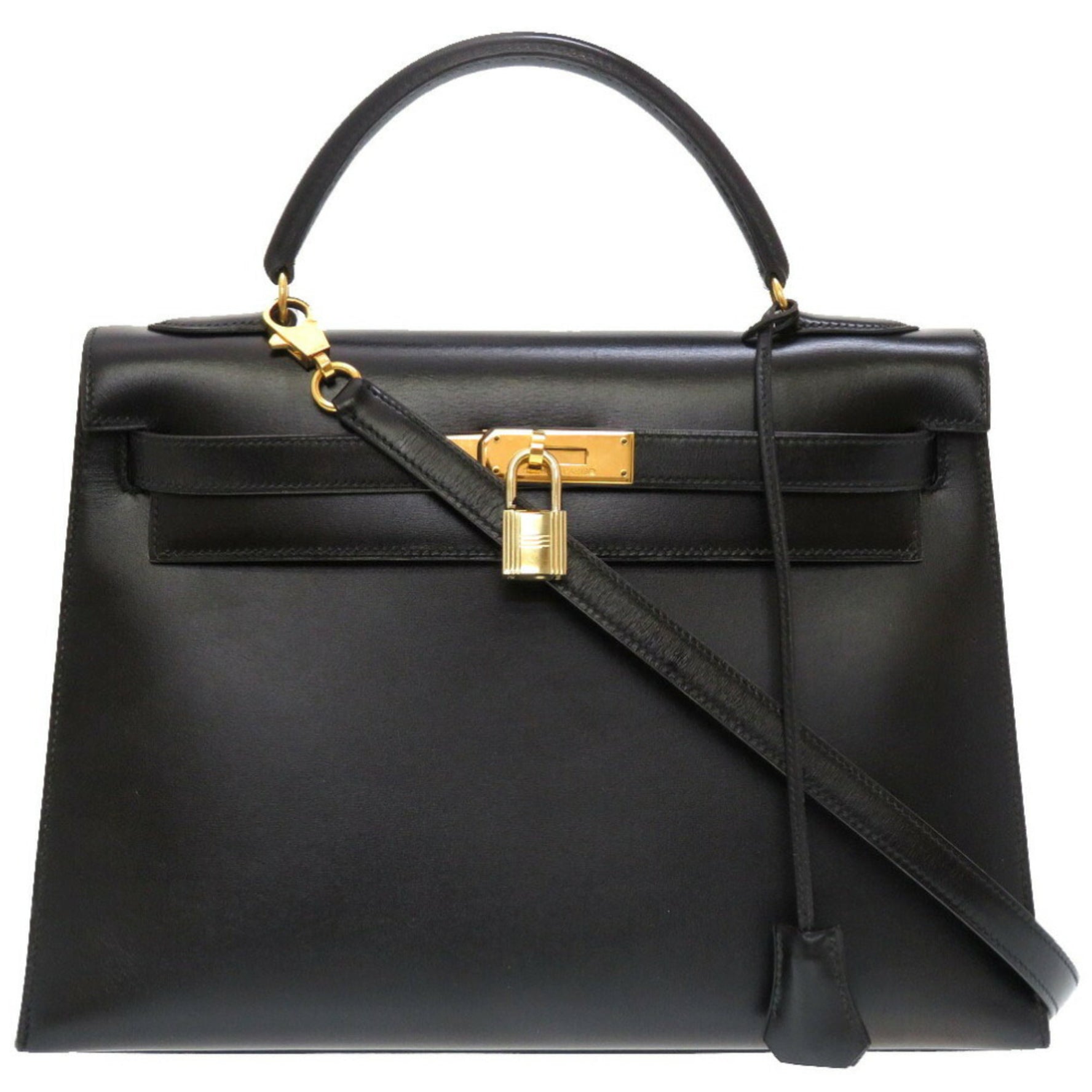 Hermes Kelly 32 Outer stitching Box calf 〇V stamp Handbag 0024