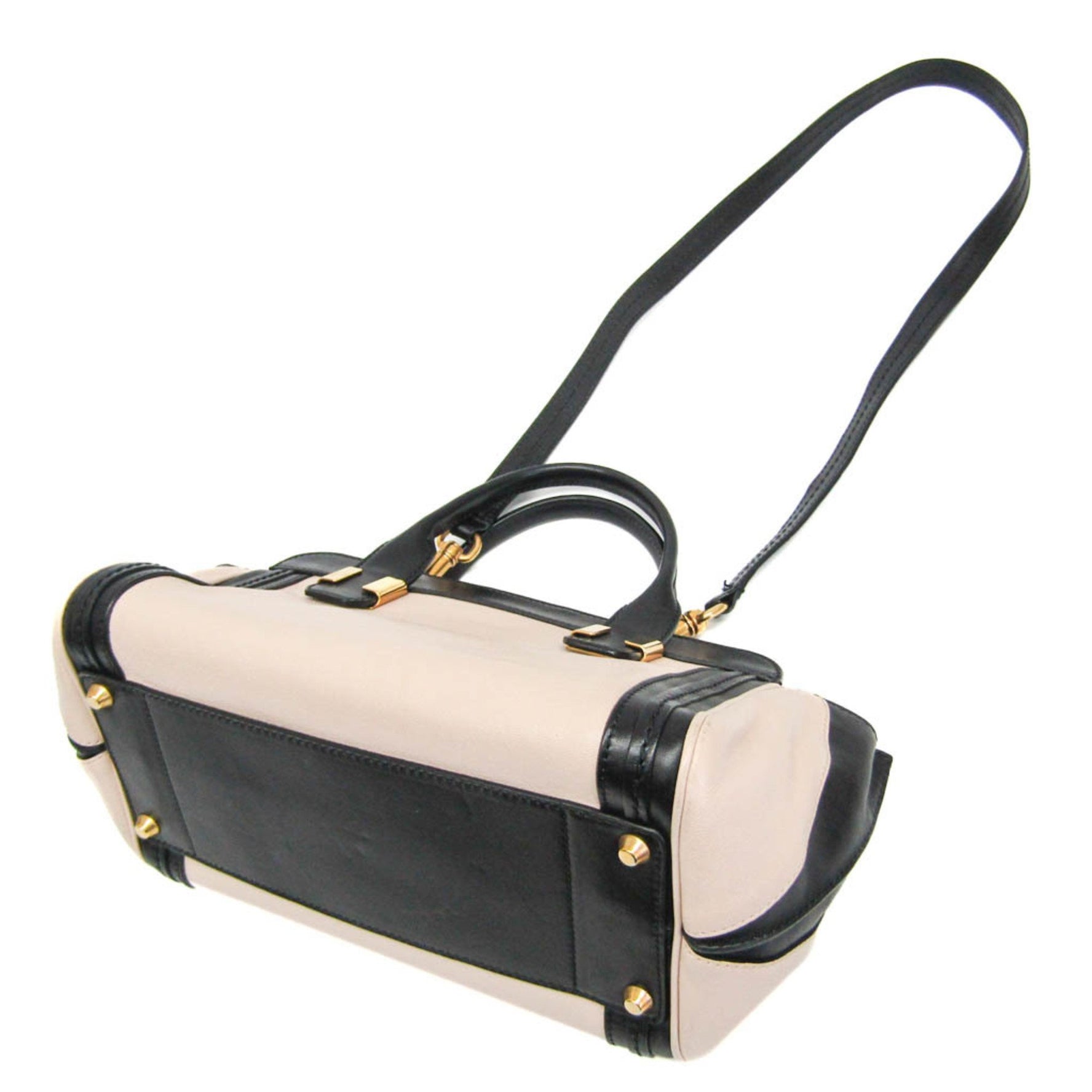 Chloé Little Alice Leather Handbag,Shoulder Bag Black,Cream