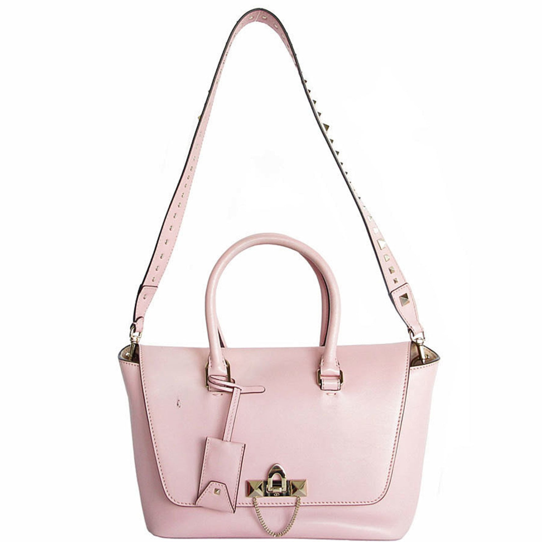 Valentino Garavani handbag shoulder bag leather light pink gold