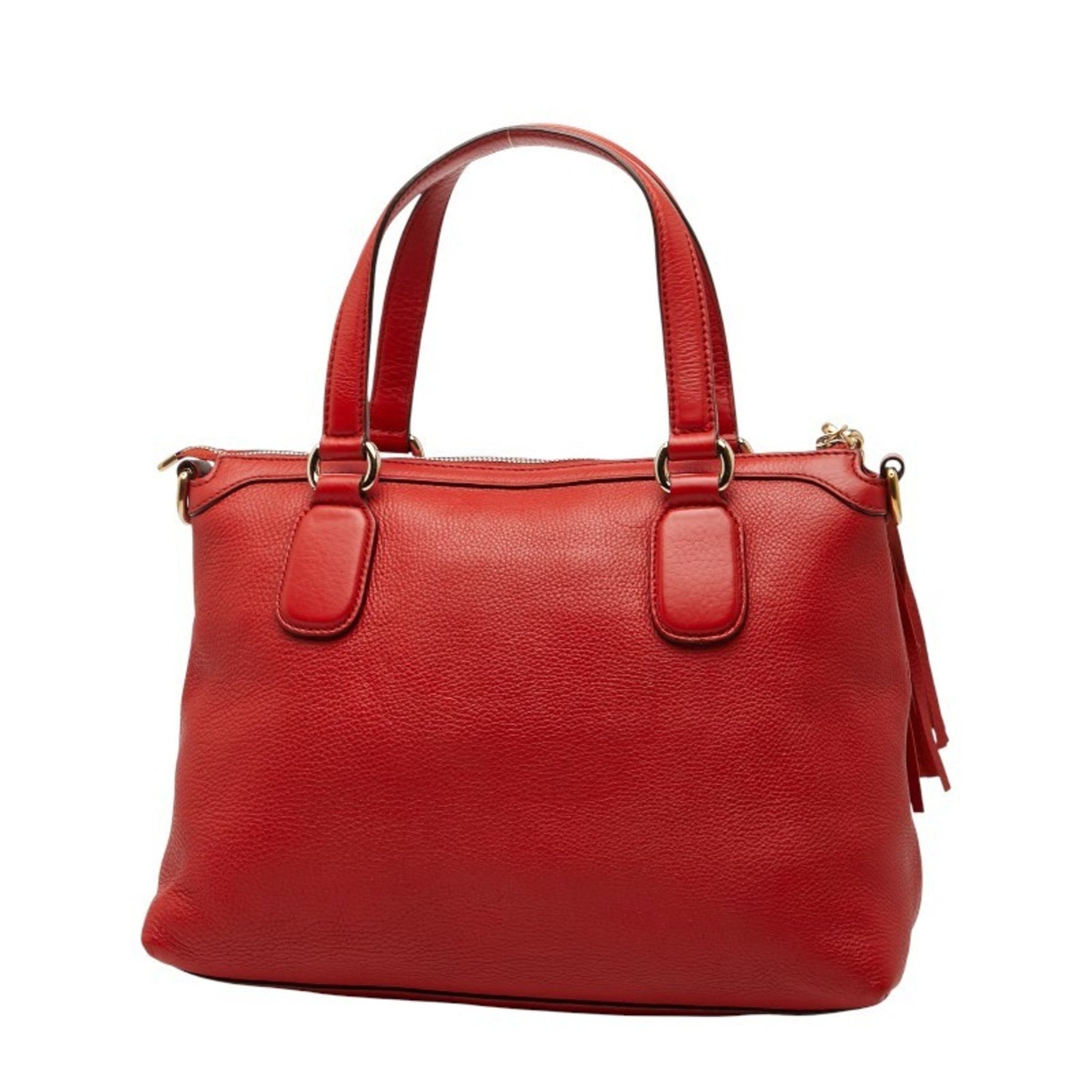 Gucci Soho Handbag/Shoulder Bag Red Leather