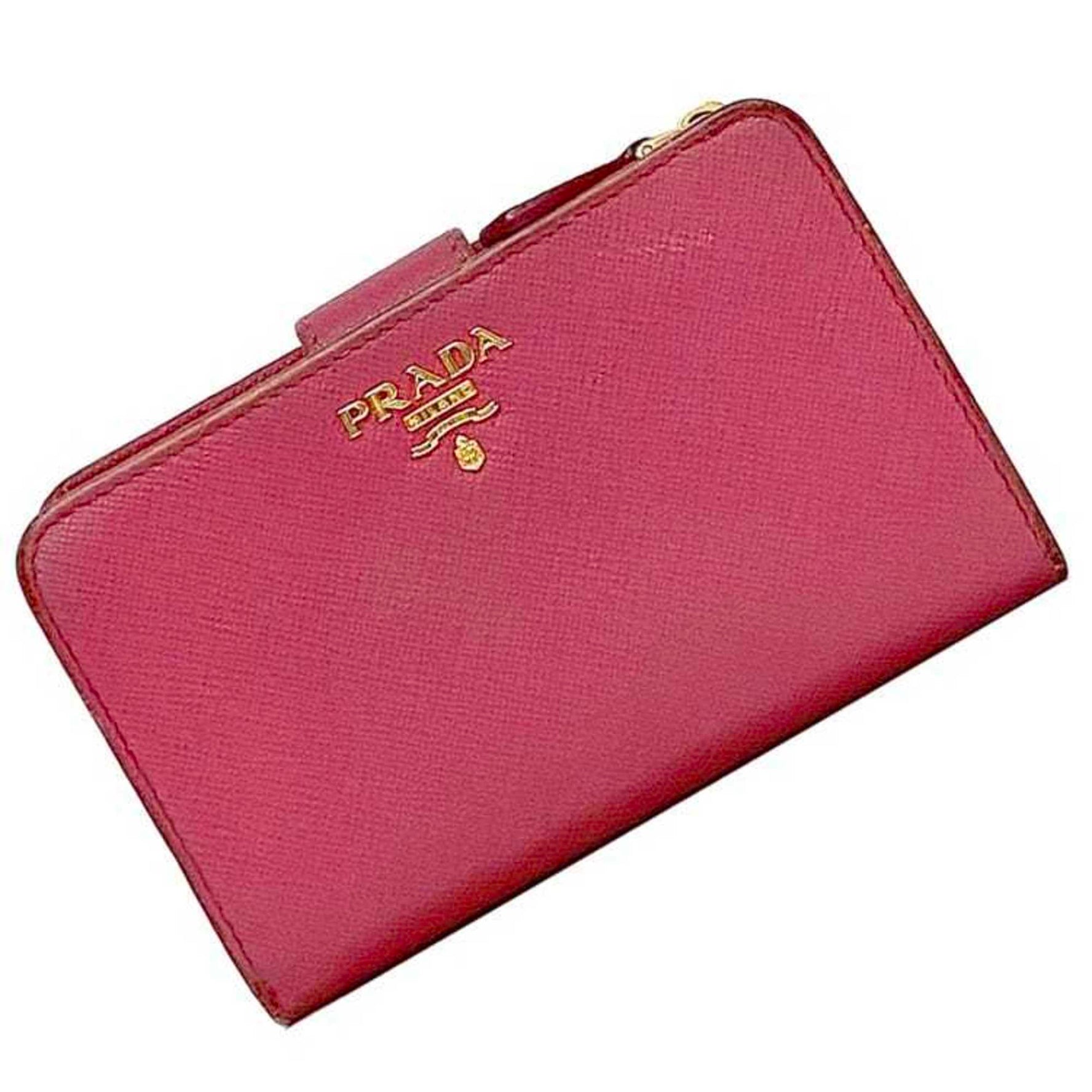 Prada Bi-fold Wallet Saffiano Leather 230 A Compact