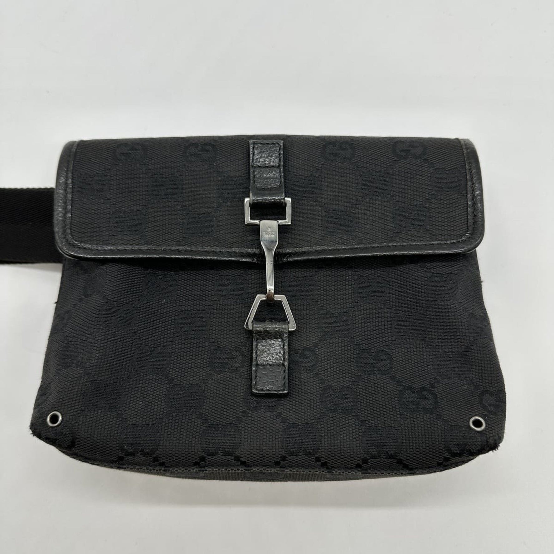 Gucci GG Canvas Waist Pouch Body Bag Black for Men and Women