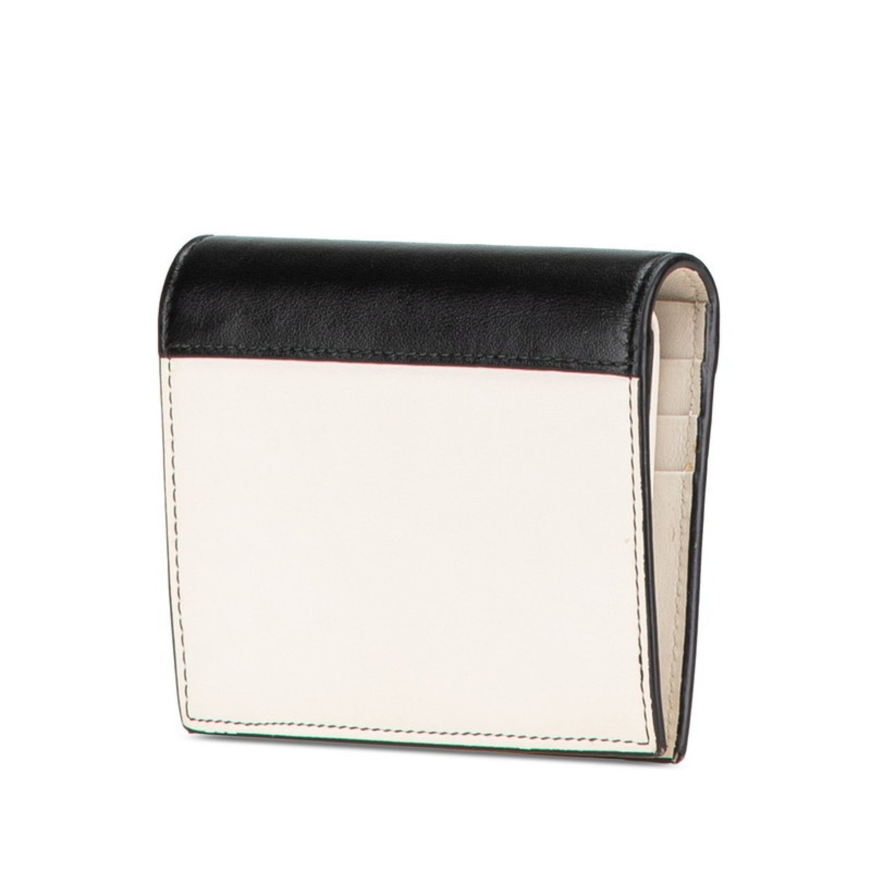 Prada Bifold Wallet in White and Black Leather