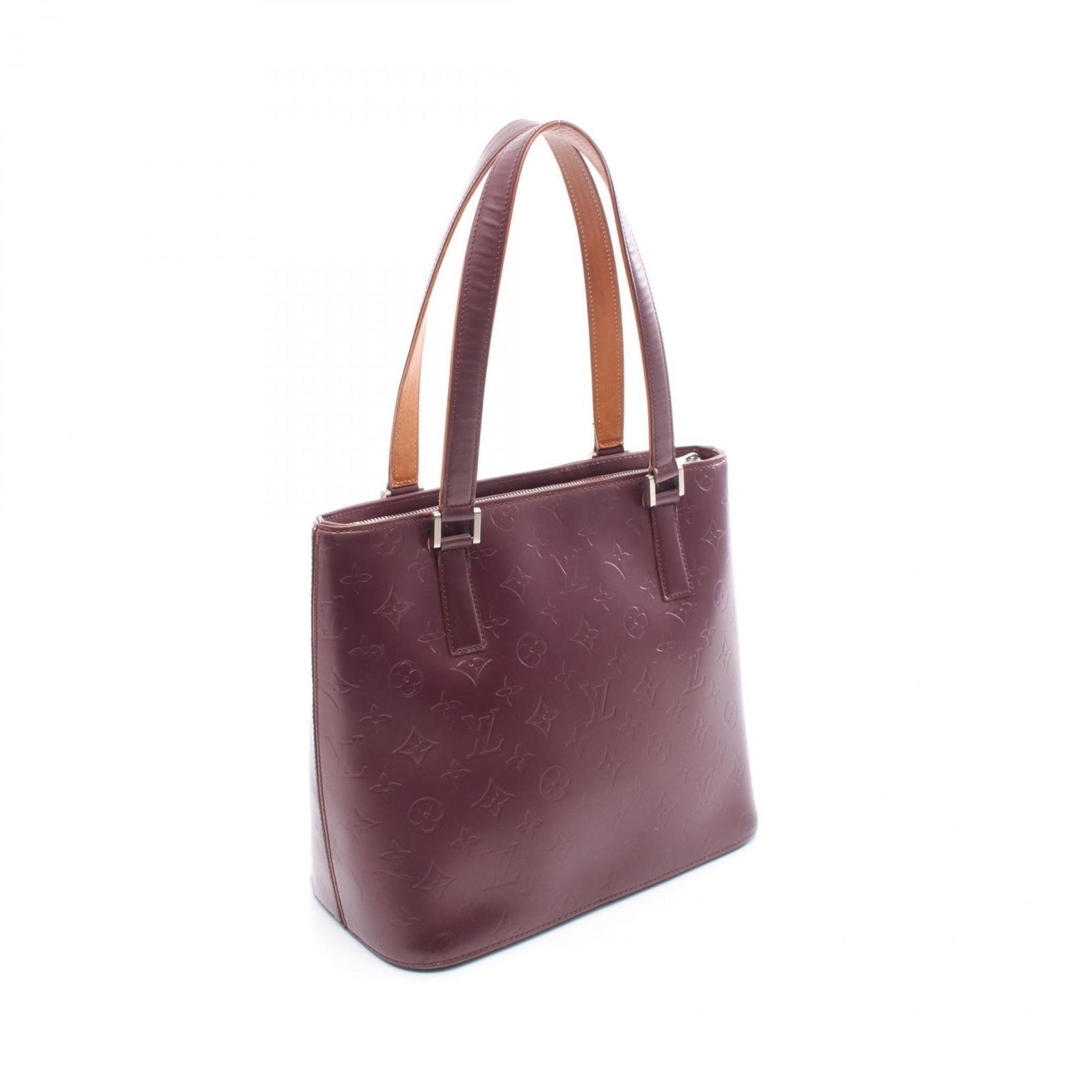 Louis Vuitton Stockton Handbag, Monogram Matte Leather, Purple, Violet